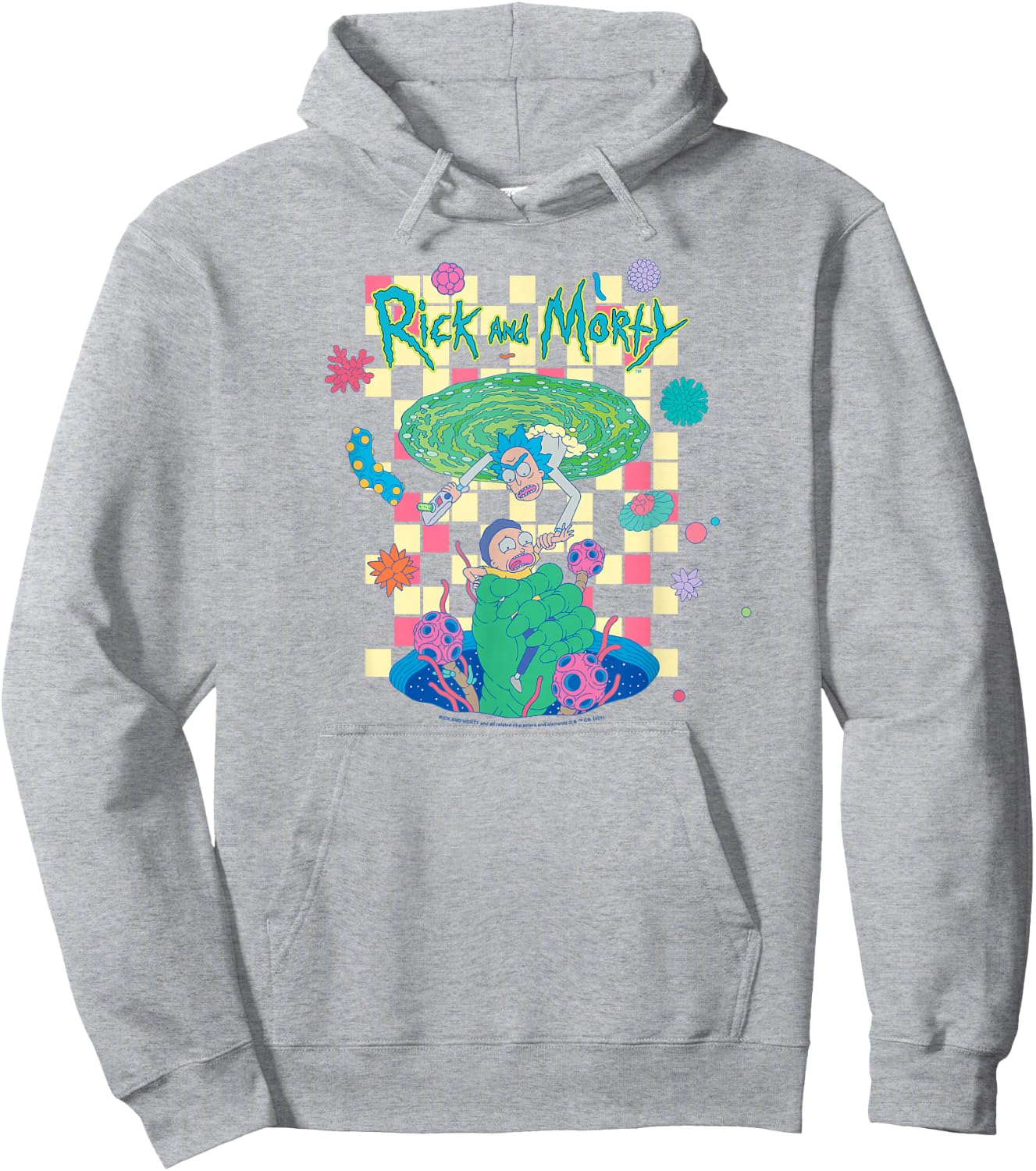 Rick and Morty Falling Portals Hoodie - Hoodie | Ash