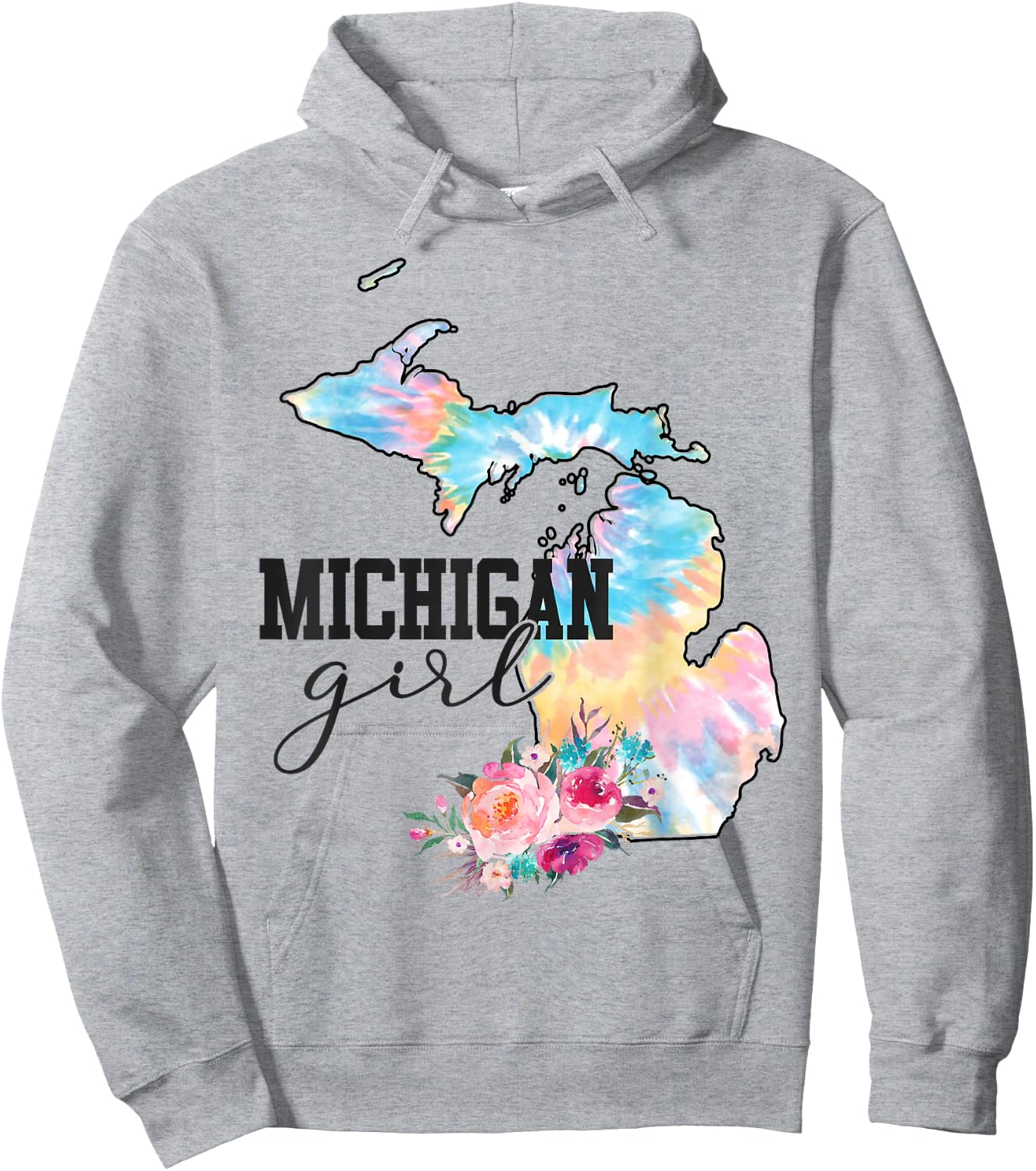 Michigan Girl Tie Dye State Michigan Lovers Hoodie - Hoodie | Ash