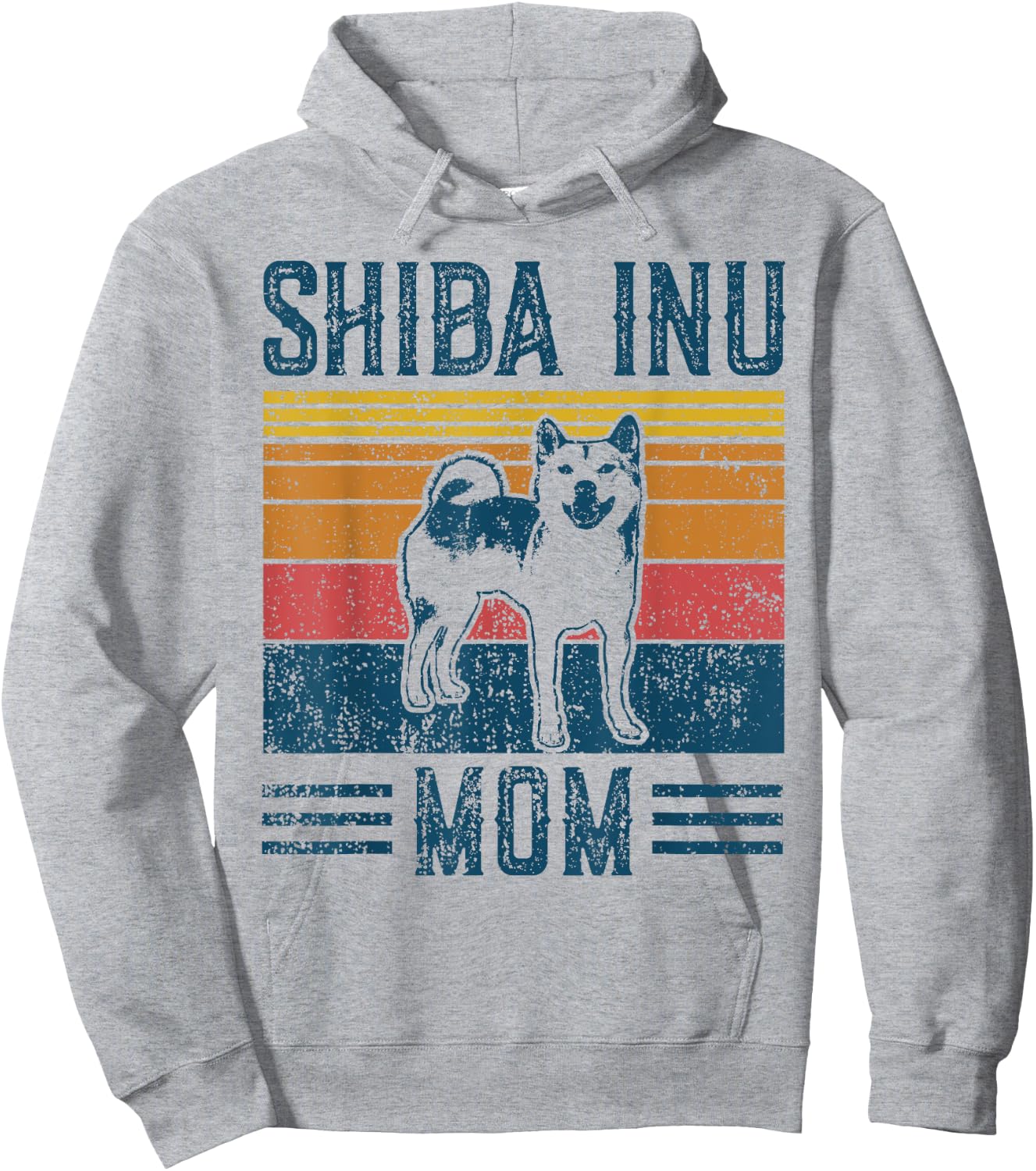 Dog Shiba Inu Mom - Vintage Shiba Inu Mom Hoodie - Hoodie | Ash