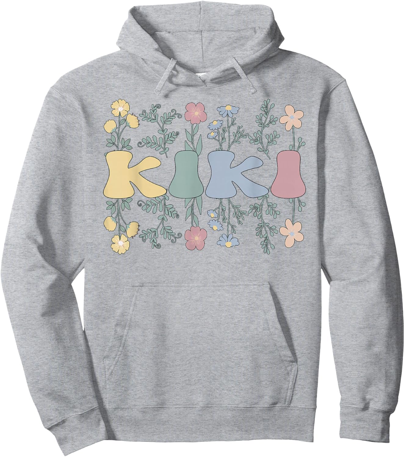 Groovy Kiki Grandmother Flowers Kiki Grandma Hoodie - Hoodie | Ash