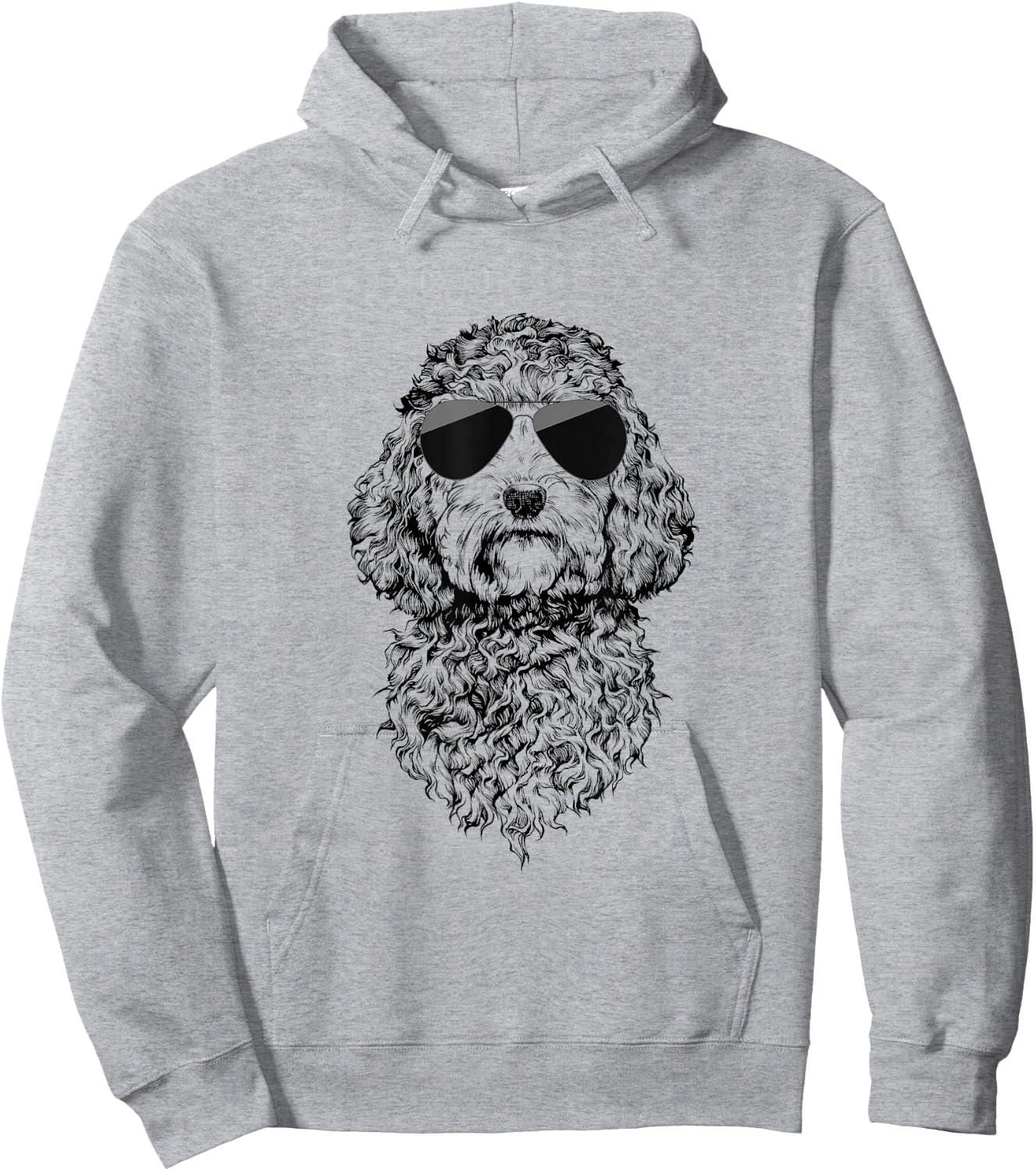 Cockapoo Doodle Dog with Sunglasses Women Kids Hoodie - Hoodie | Ash
