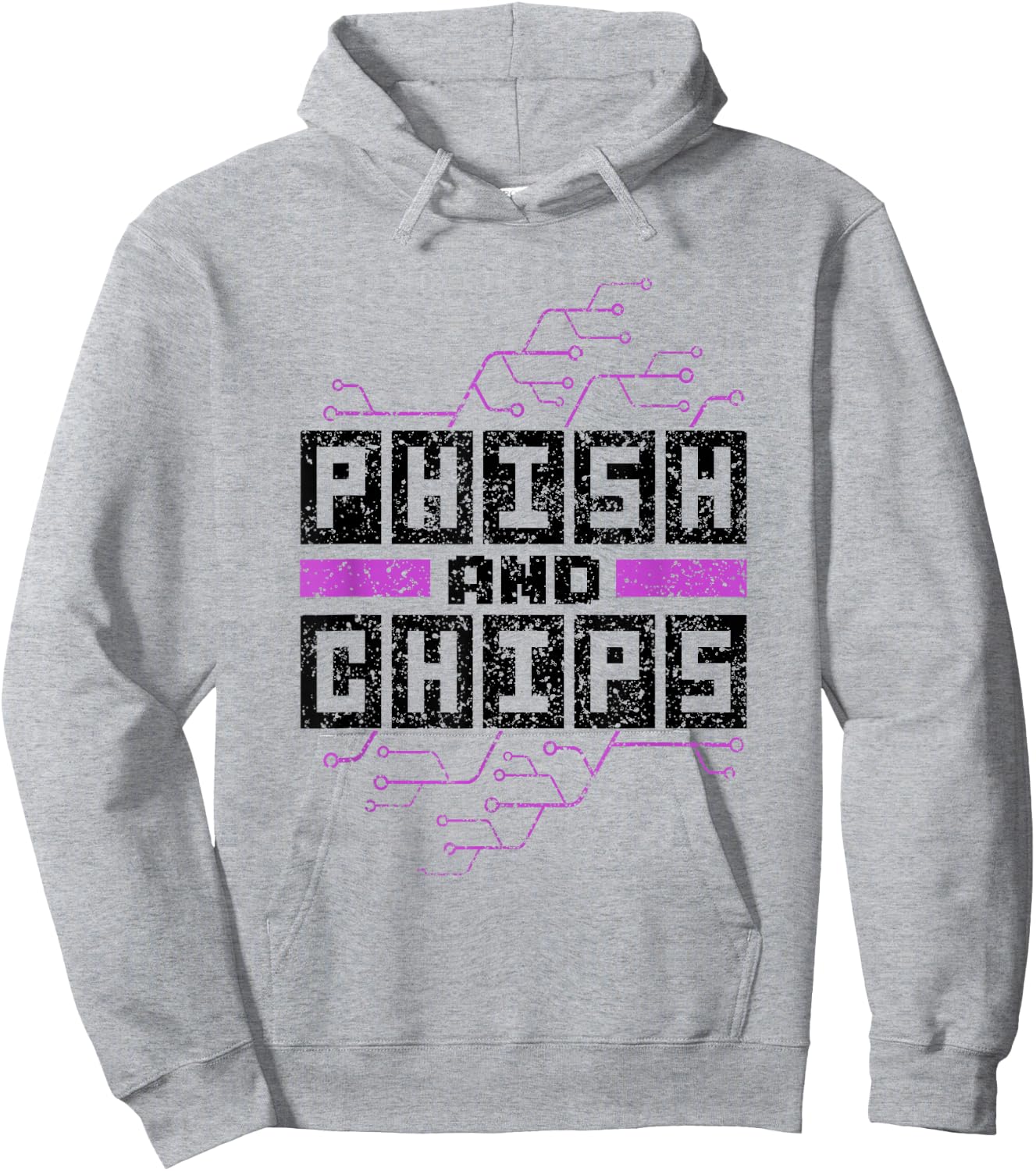 Phish And Chips Hacker Hacking Computer It Hack Hoodie - Hoodie | Ash