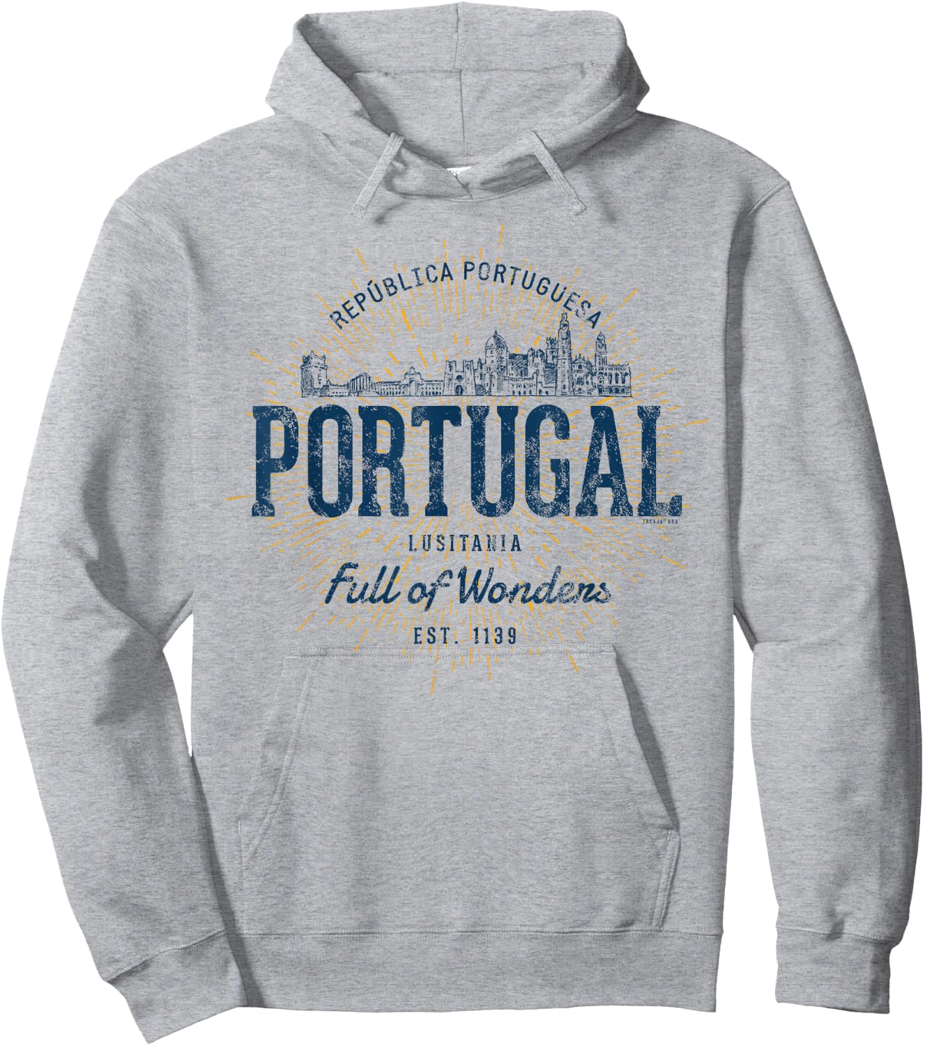 Retro Style Vintage Portugal Hoodie - Hoodie | Ash