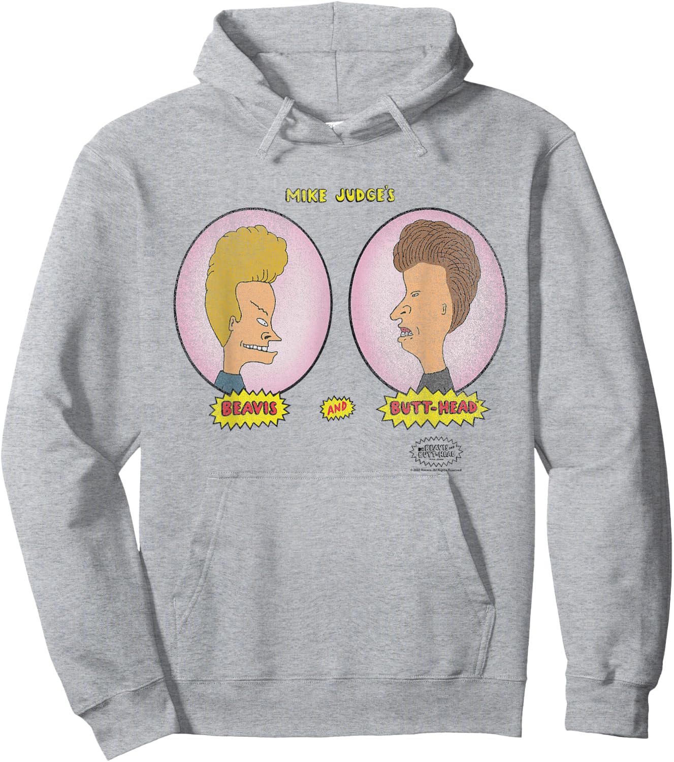 Beavis and Butt-Head Heads in Ovals Hoodie - Hoodie | Ash