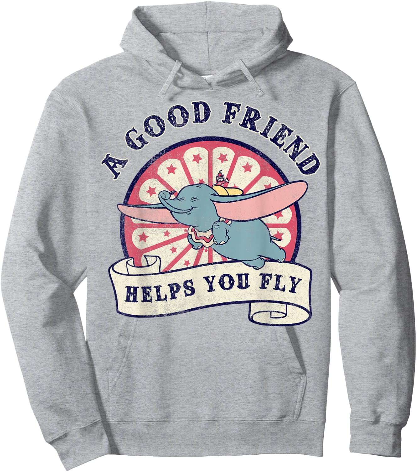 Disney Dumbo A Good Friend Helps You Fly Hoodie - Hoodie | Ash