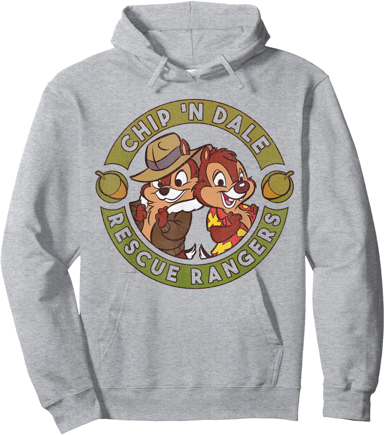 Disney Chip 'N Dale Rescue Rangers Logo Hoodie - Hoodie | Ash