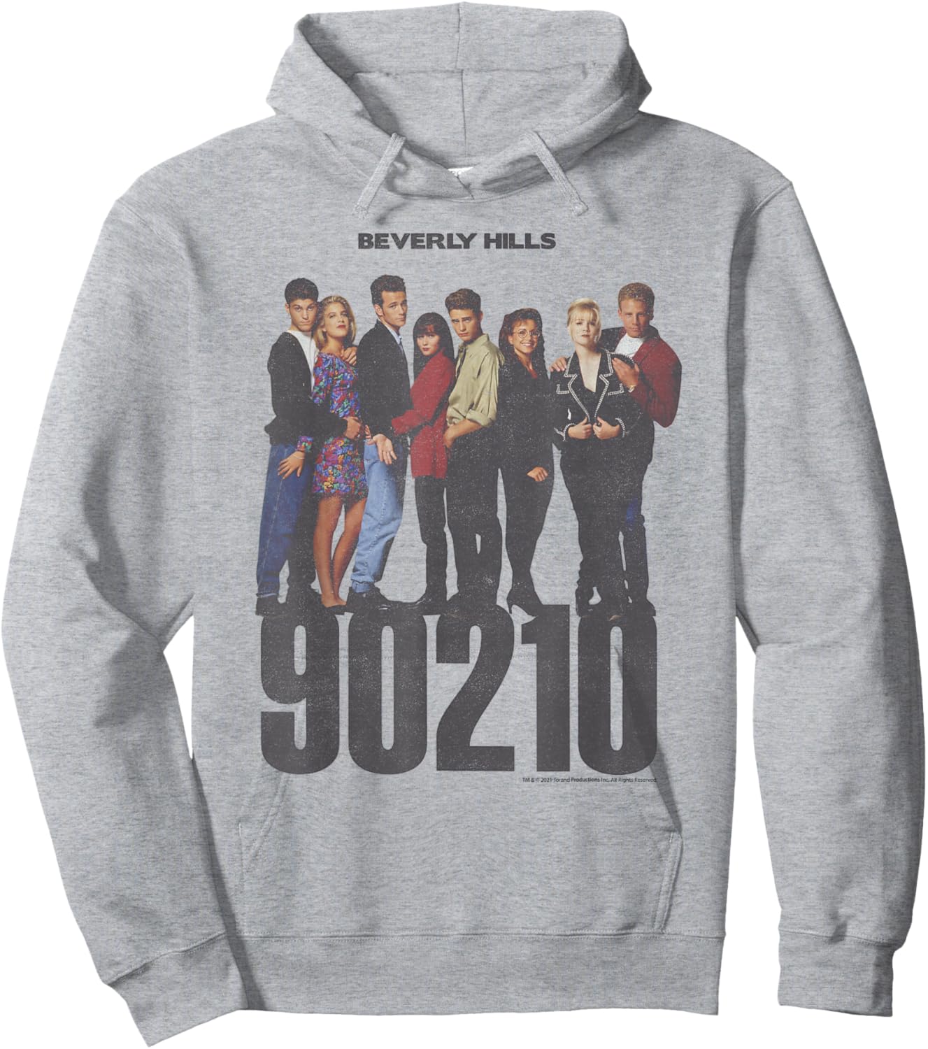 Beverly Hills 90210 Group Shot Cast Line Up Hoodie - Hoodie | Ash