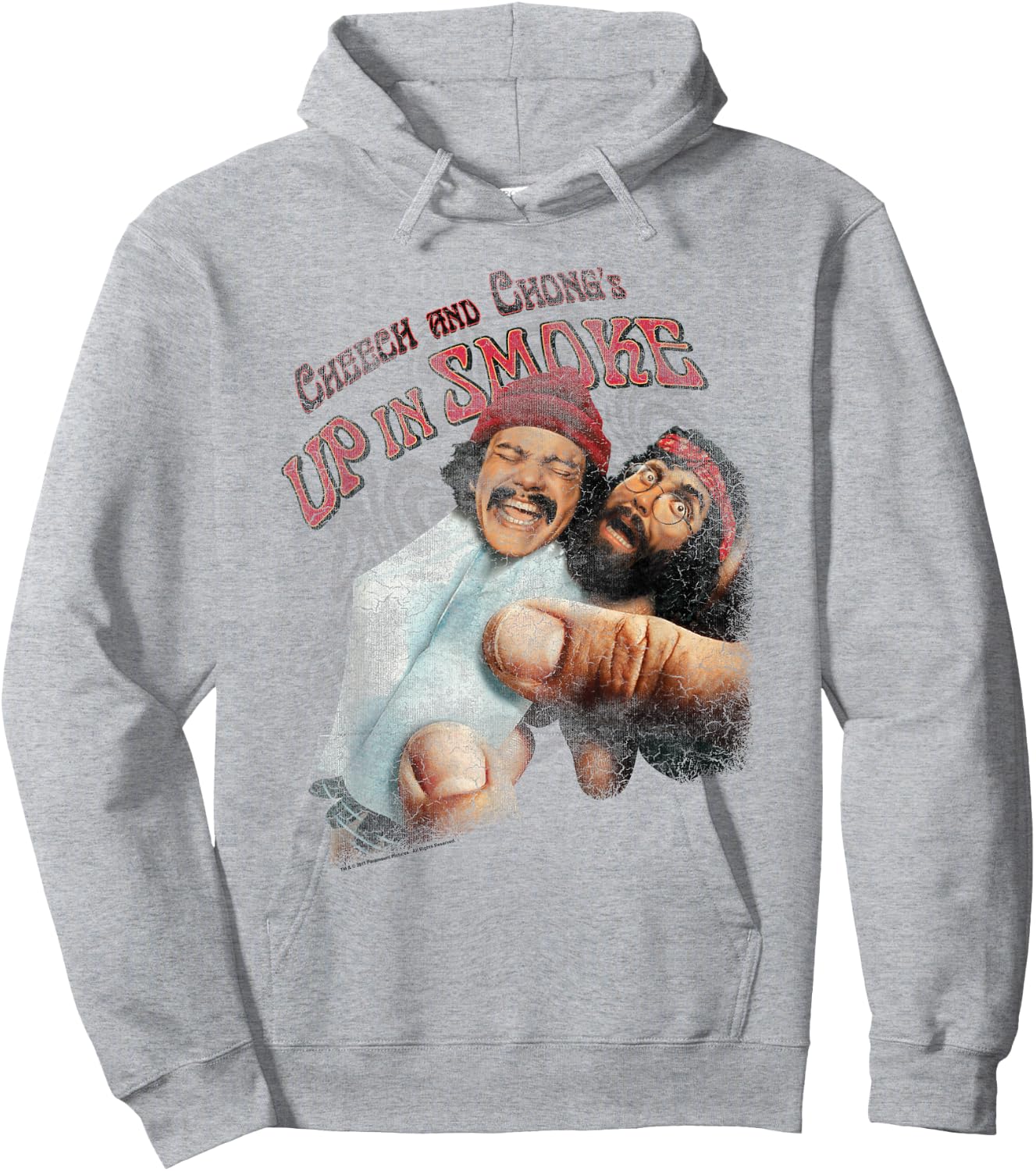 Up in Smoke Cheech and Chong Rolled Up Hoodie - Hoodie | Ash