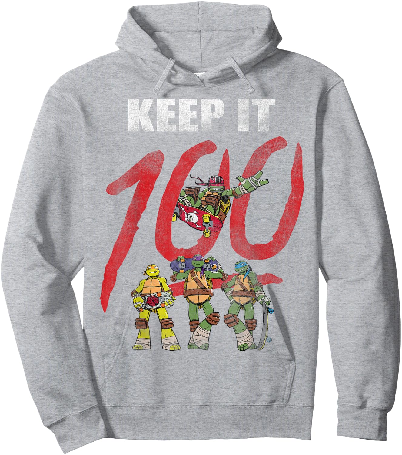 Teenage Mutant Ninja Turtles Keep It 100 Hoodie - Hoodie | Ash