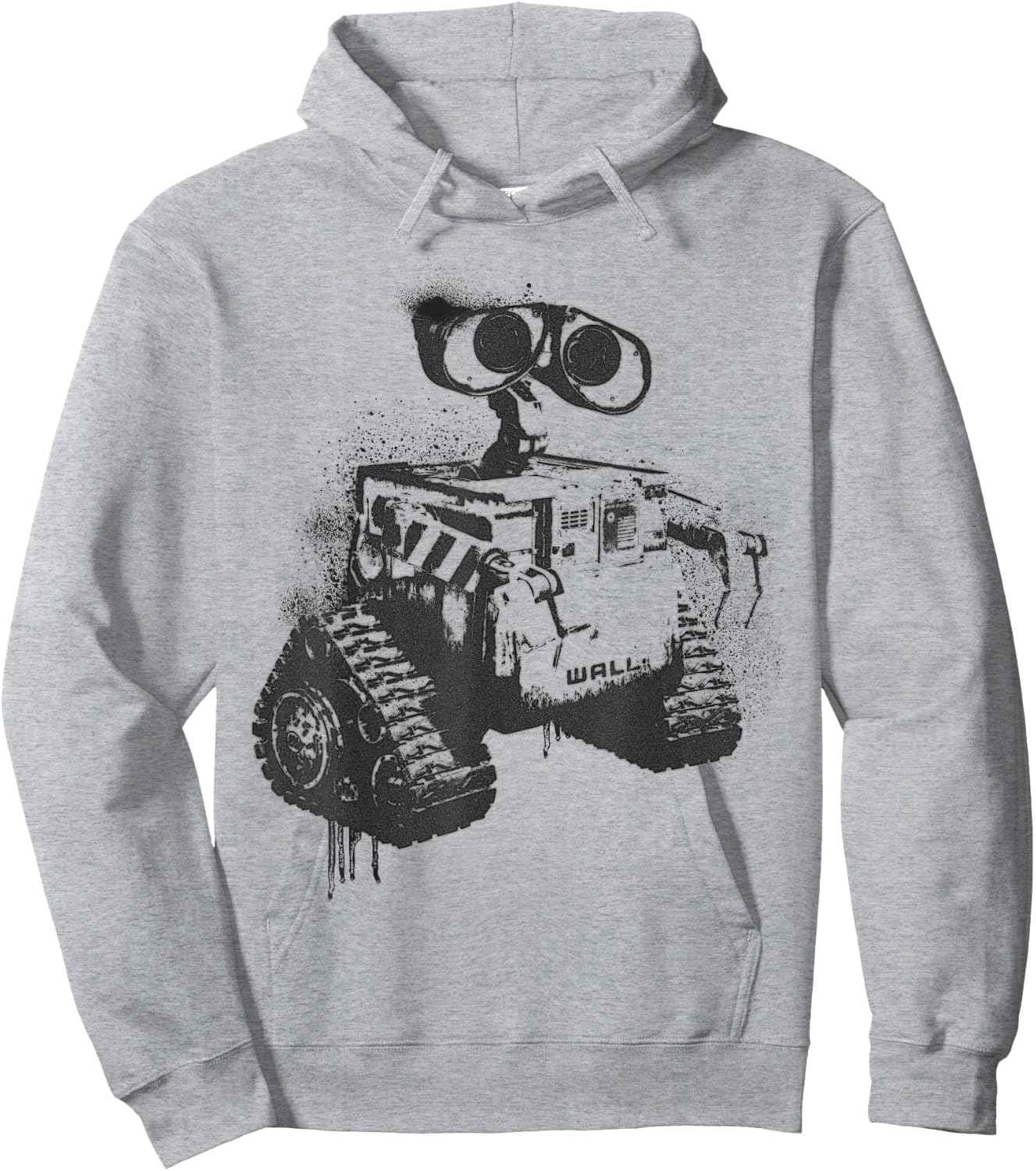 Disney Pixar Wall-E Spray Paint Stencil Hoodie - Hoodie | Ash