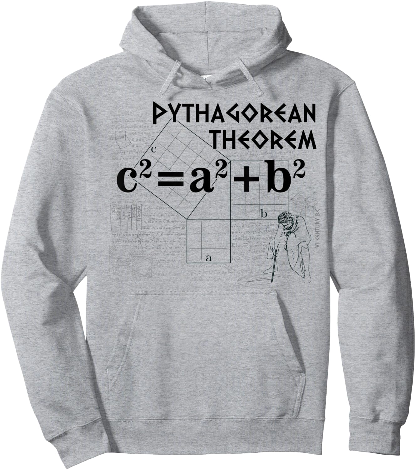 Pythagorean theorem design-2 Hoodie - Hoodie | Ash
