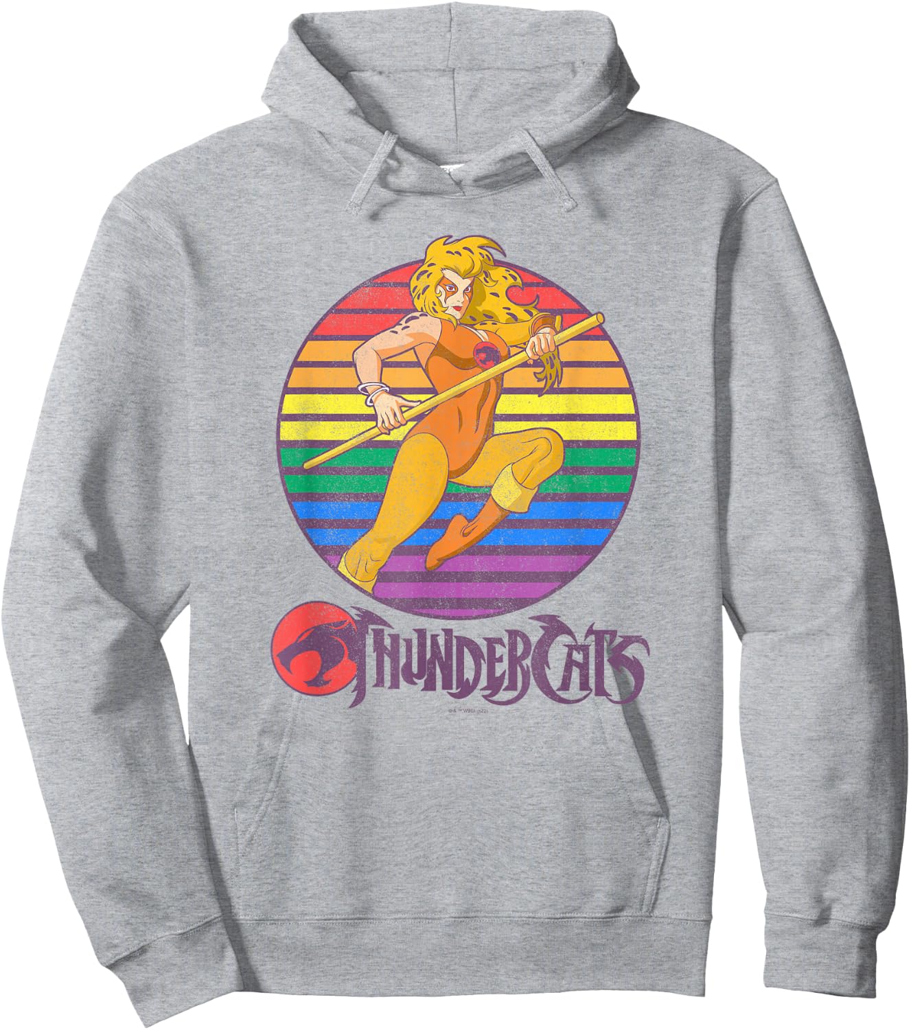 Thundercats Cheetara Rainbow Sunset Poster Hoodie - Hoodie | Ash