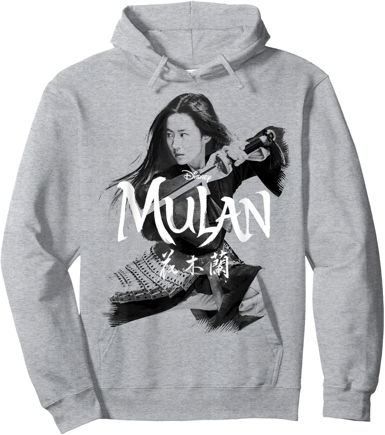 Disney Mulan Live Action Mulan Action Pose Logo Hoodie - Hoodie | Ash