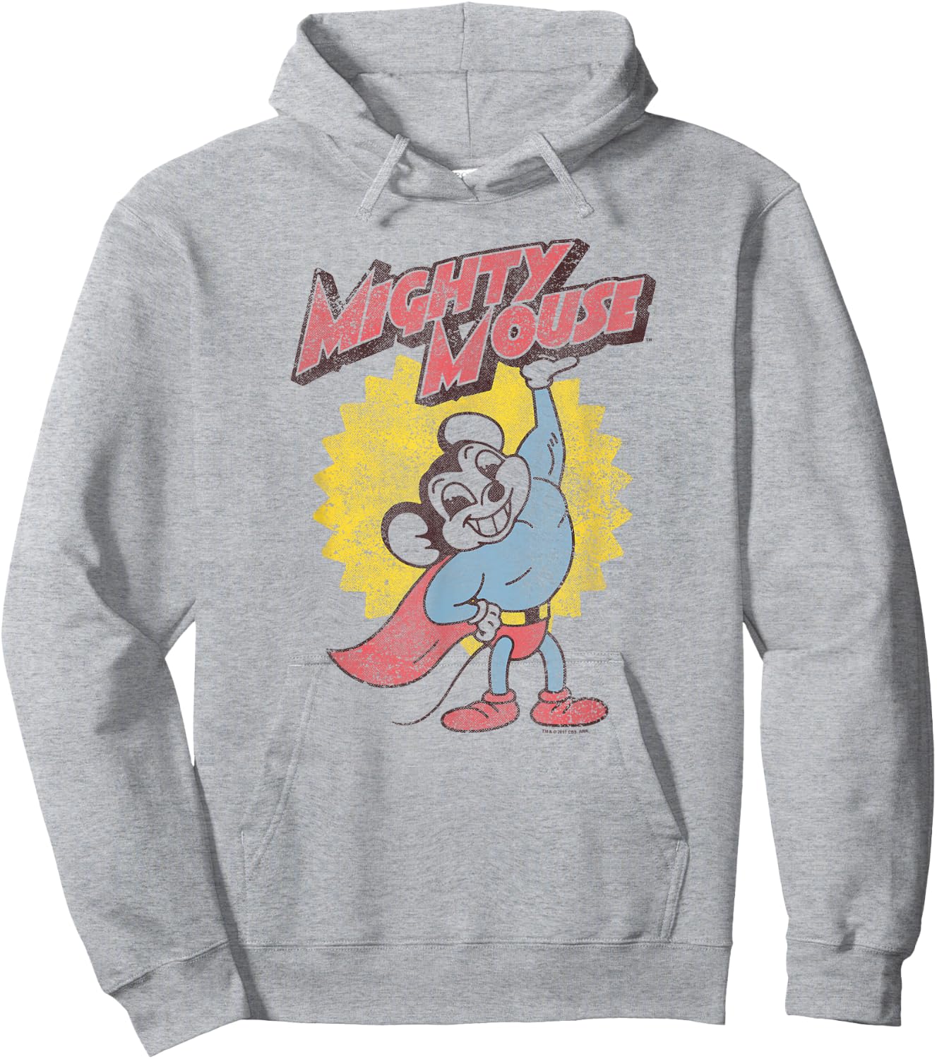 Mighty Mouse Heavy Logo Hoodie - Hoodie | Ash