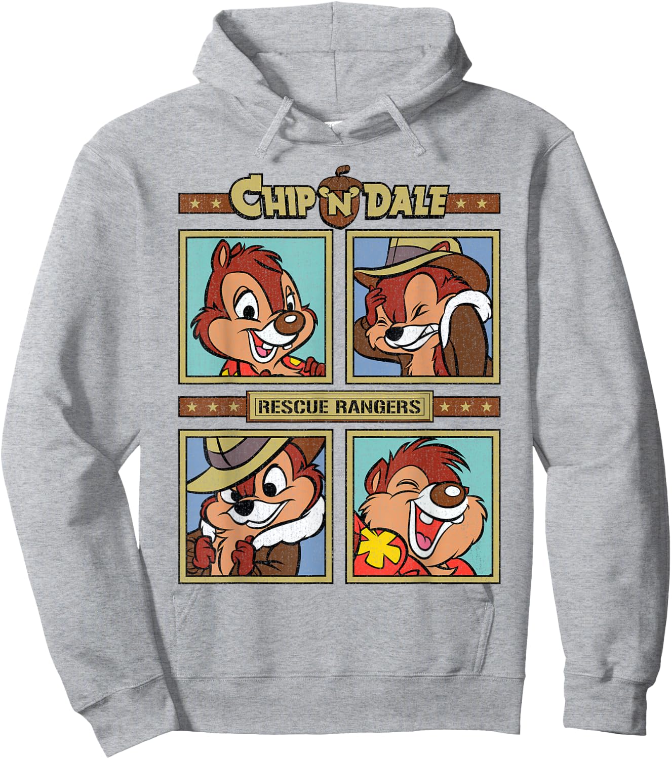 Chip 'N Dale Rescue Rangers - Squared Hoodie - Hoodie | Ash