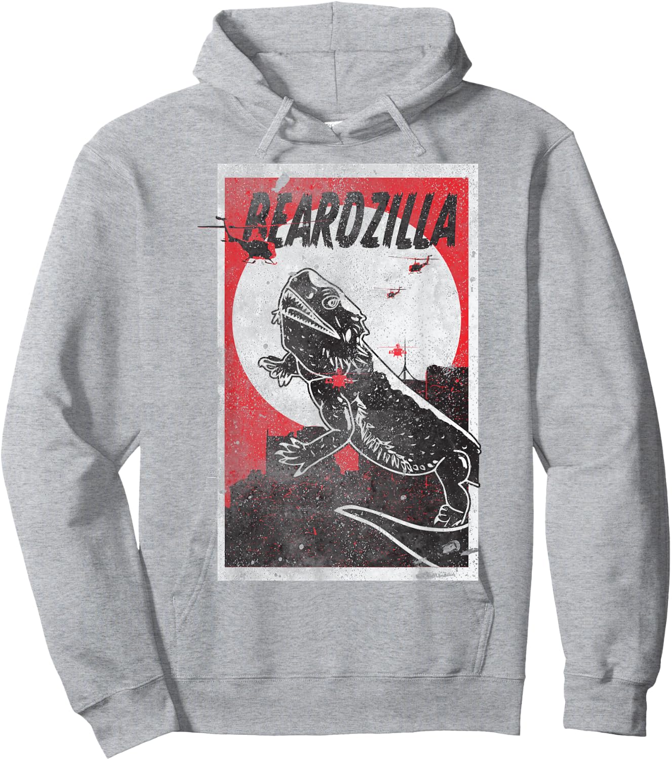 Beardzilla Bearded Dragon Pet Funny Lizard Hoodie - Hoodie | Ash