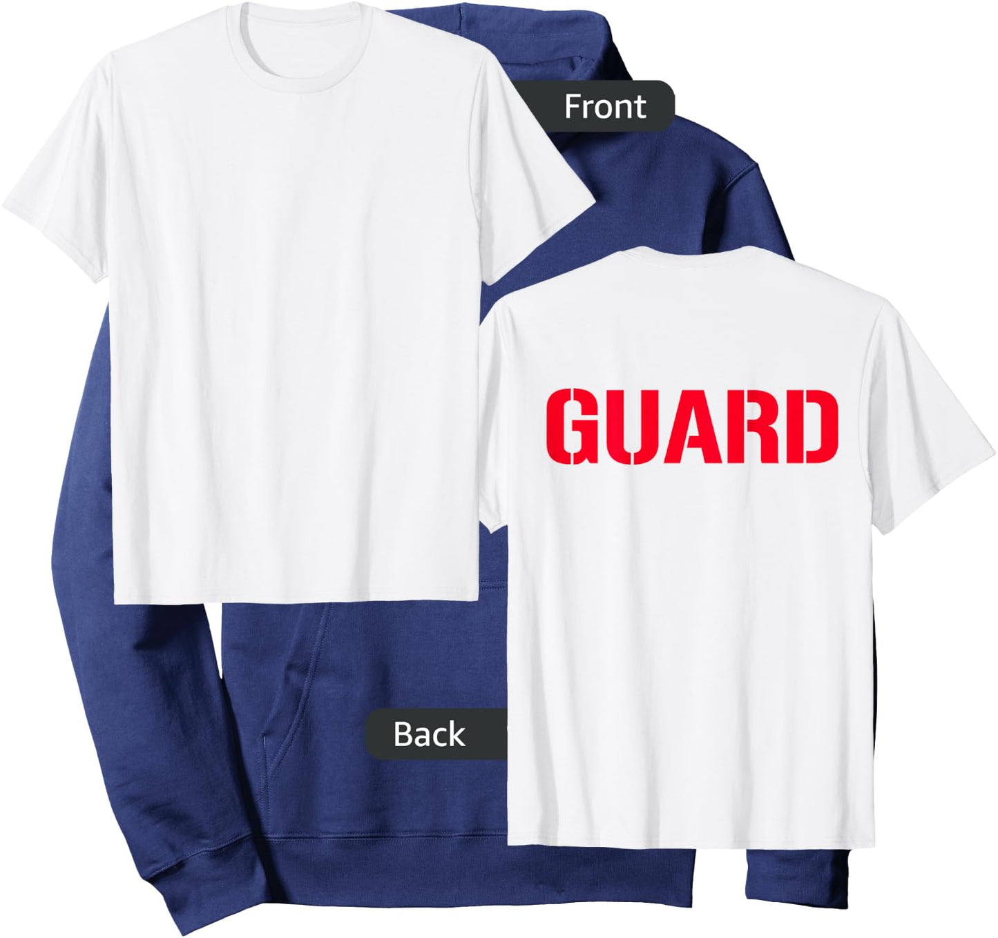 Guard Back Print Red Lettering Guard Hoodie - Hoodie | Navy