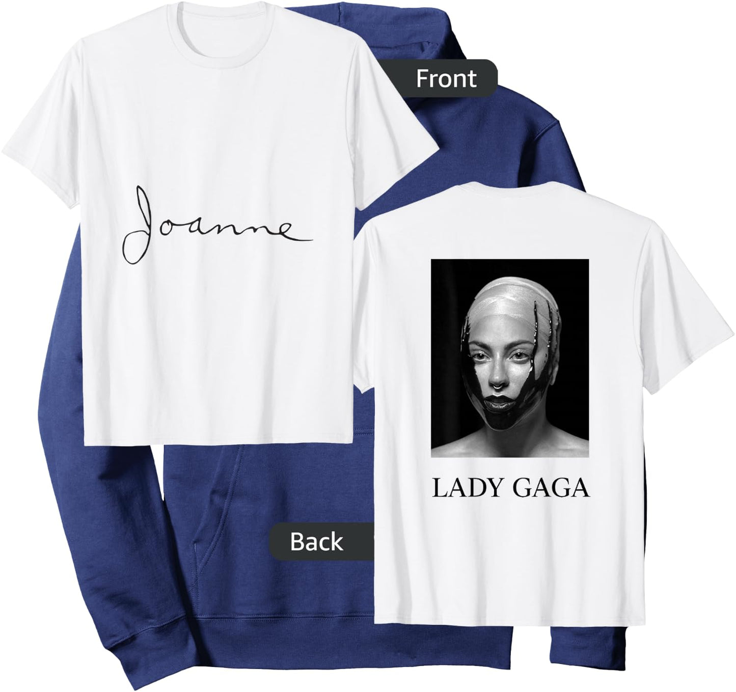 Lady Gaga Official Joanne Script Hoodie - Hoodie | Navy