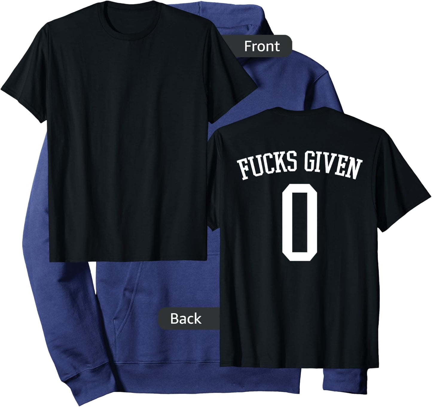 Zero Fucks Given Shirt 0 Fucks Given Hoodie - Hoodie | Navy