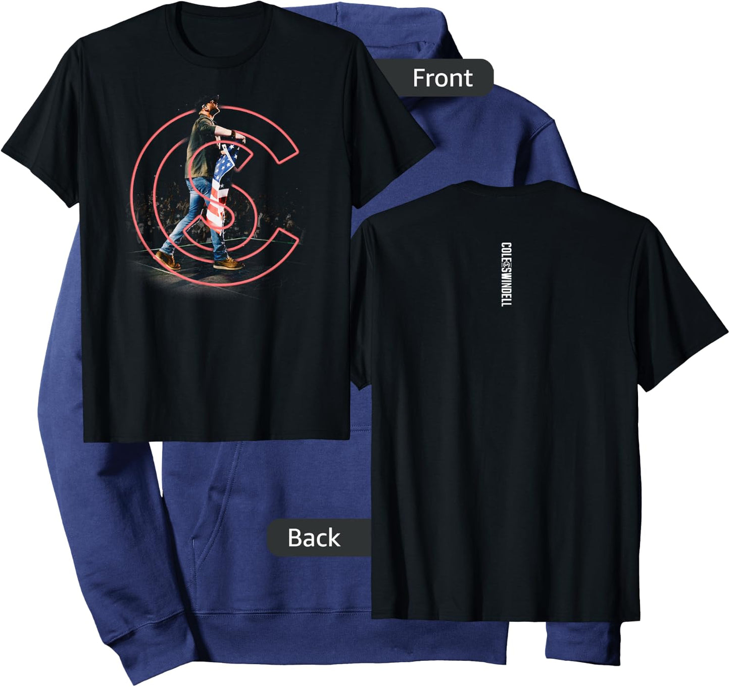 Cole Swindell Flag Tour Hoodie - Hoodie | Navy