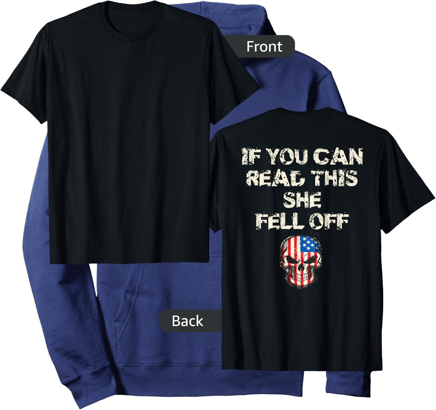 If You Can Read This She Fell Off Shirt Hoodie - Hoodie | Navy
