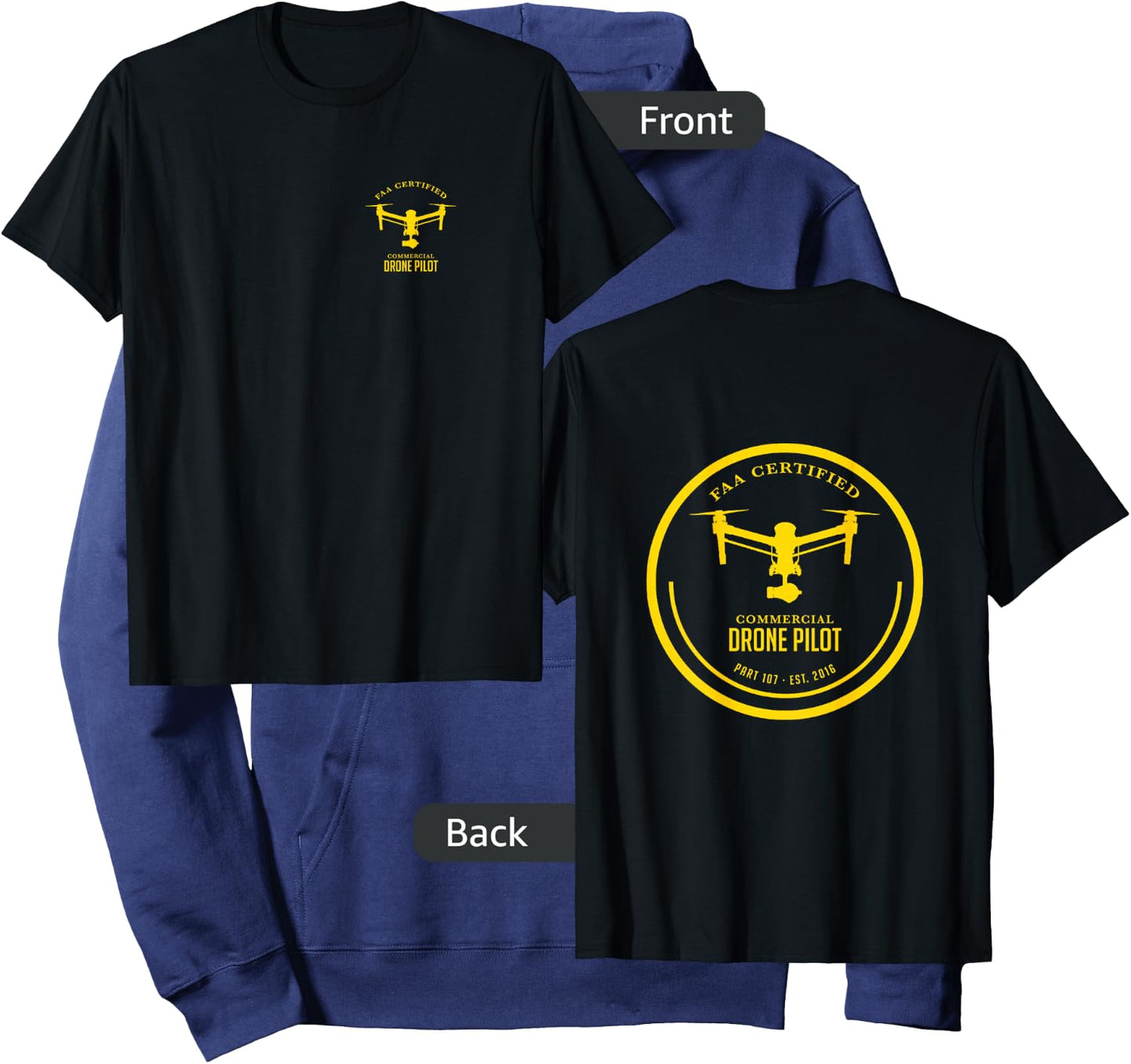 Drone UAV UAS Quadcopter Pilot Part 107 Hoodie - Hoodie | Navy