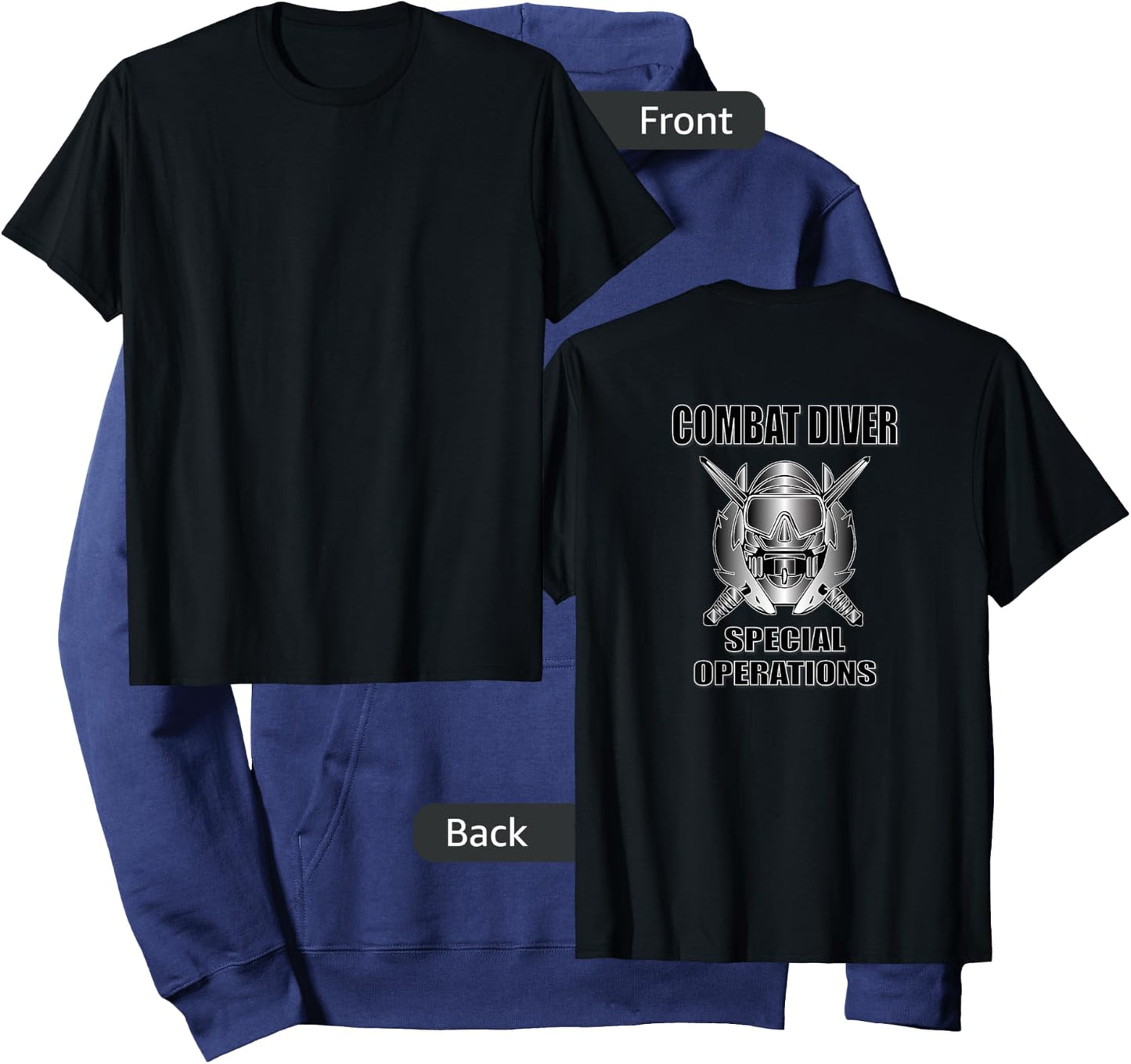 Combat Diver (Back) Hoodie - Hoodie | Navy