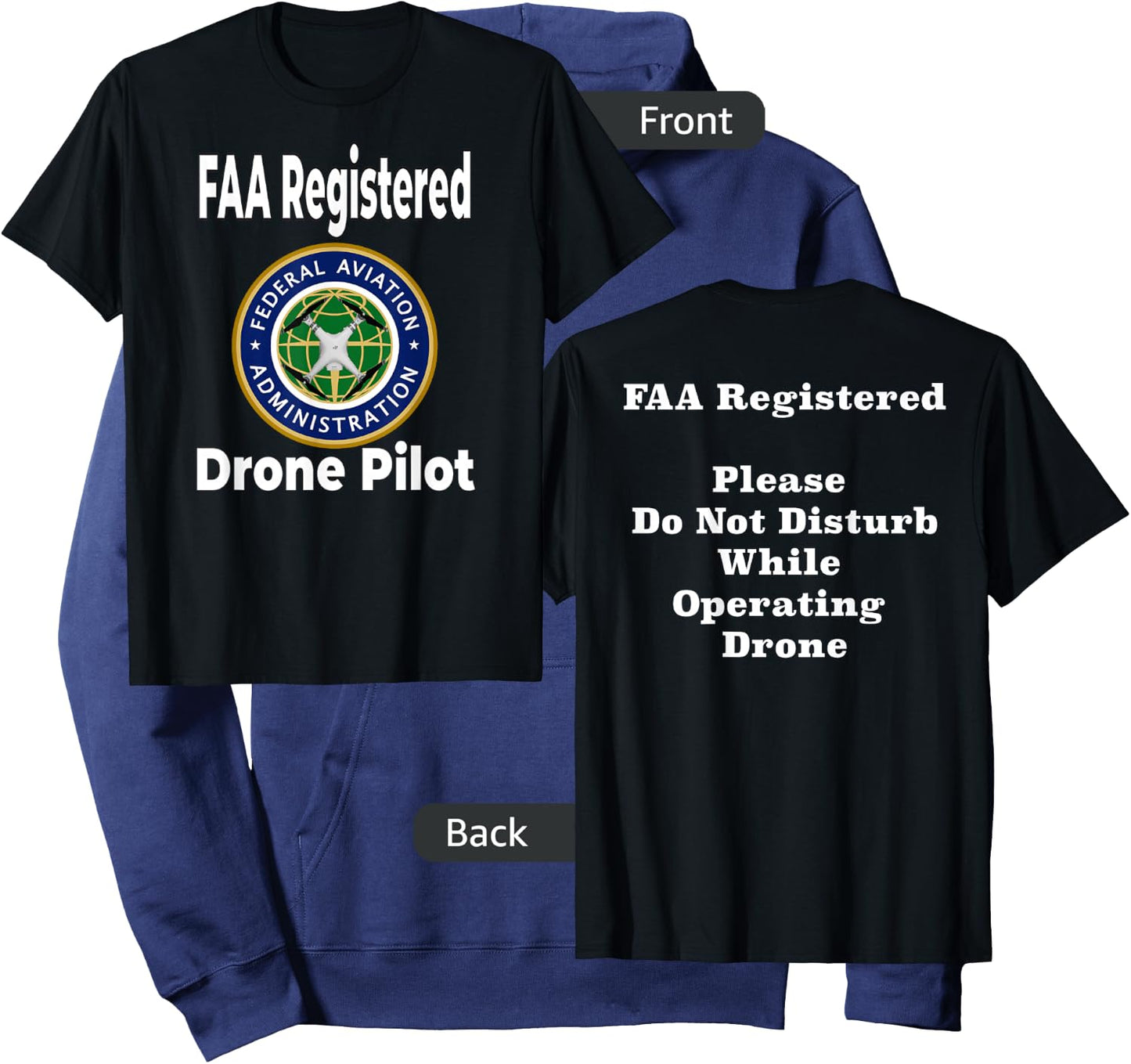 Drone UAV UAS FAA Quadcopter Pilot Part 107 Hoodie - Hoodie | Navy