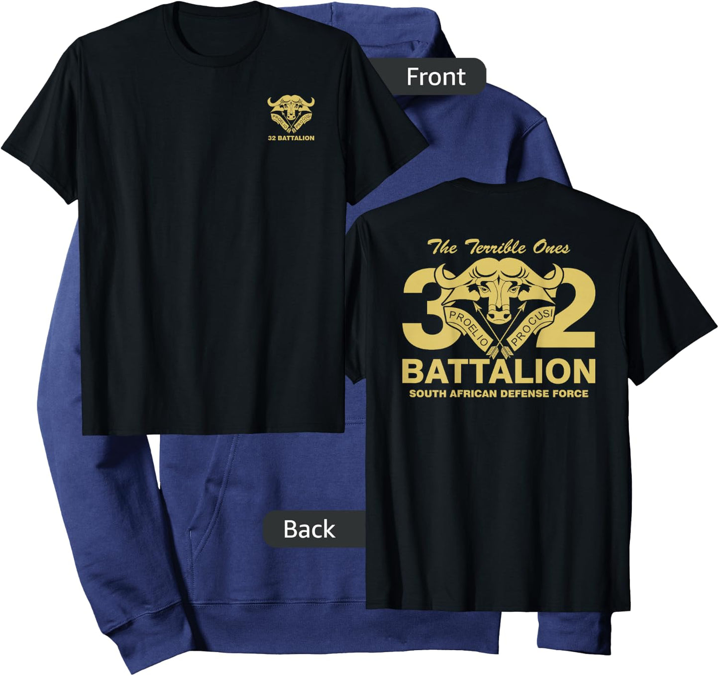 Buffalo 32 Battalion South African Army Hoodie - Hoodie | Navy