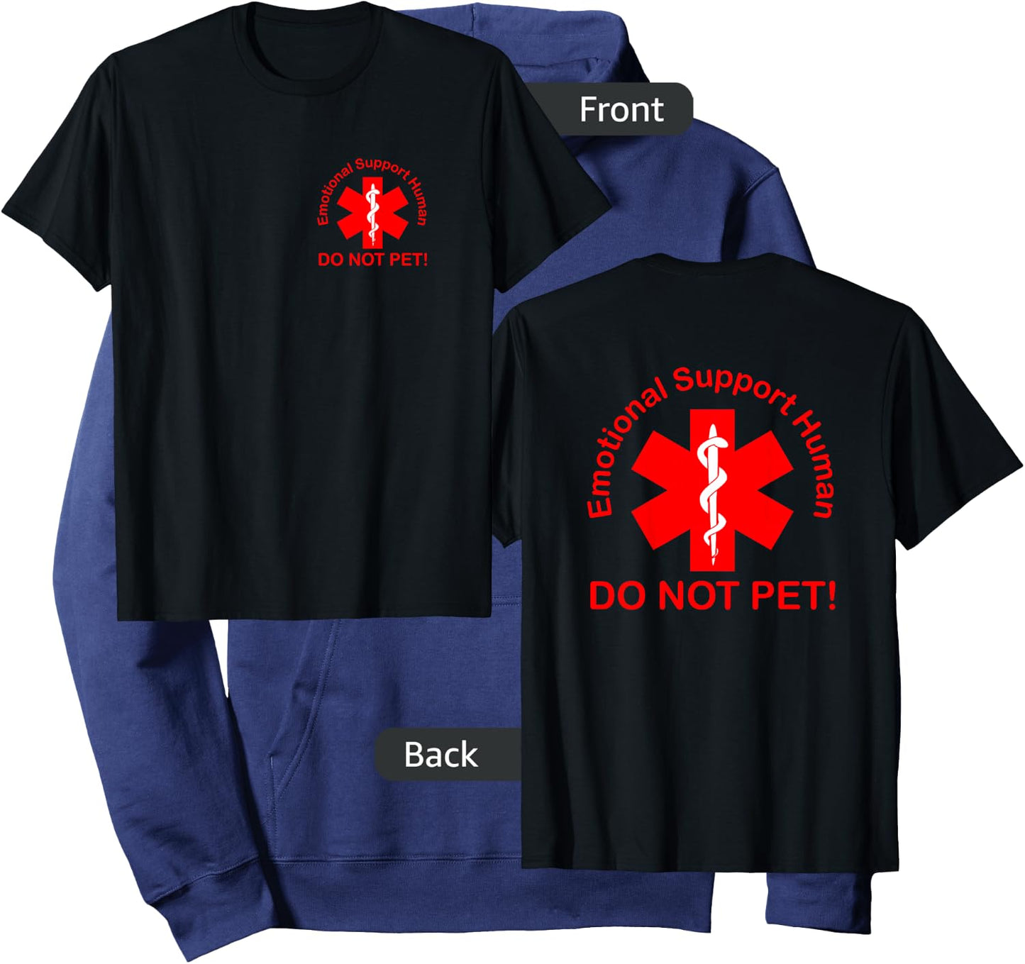 Emotional Support Human - Do Not Pet! Hoodie - Hoodie | Navy
