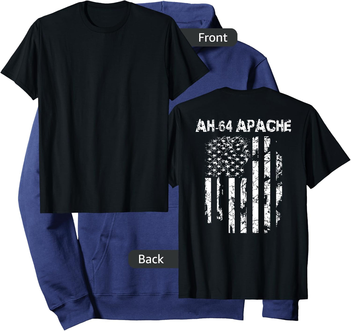 AH-64 Apache Attack Helicopter Pilot Military Hoodie - Hoodie | Navy
