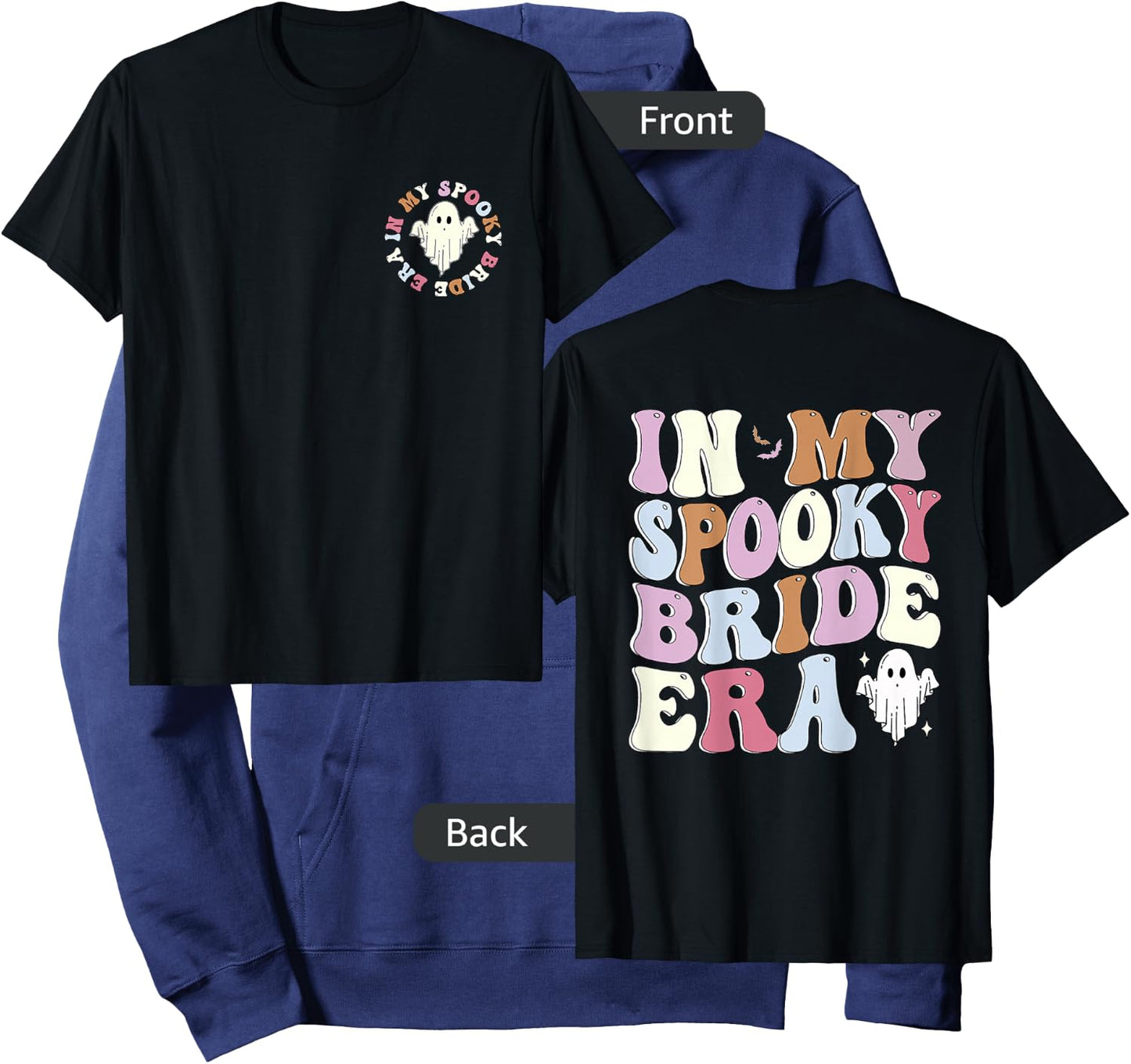 Groovy In My Spooky Bride Era 2 Sided Hoodie - Hoodie | Navy