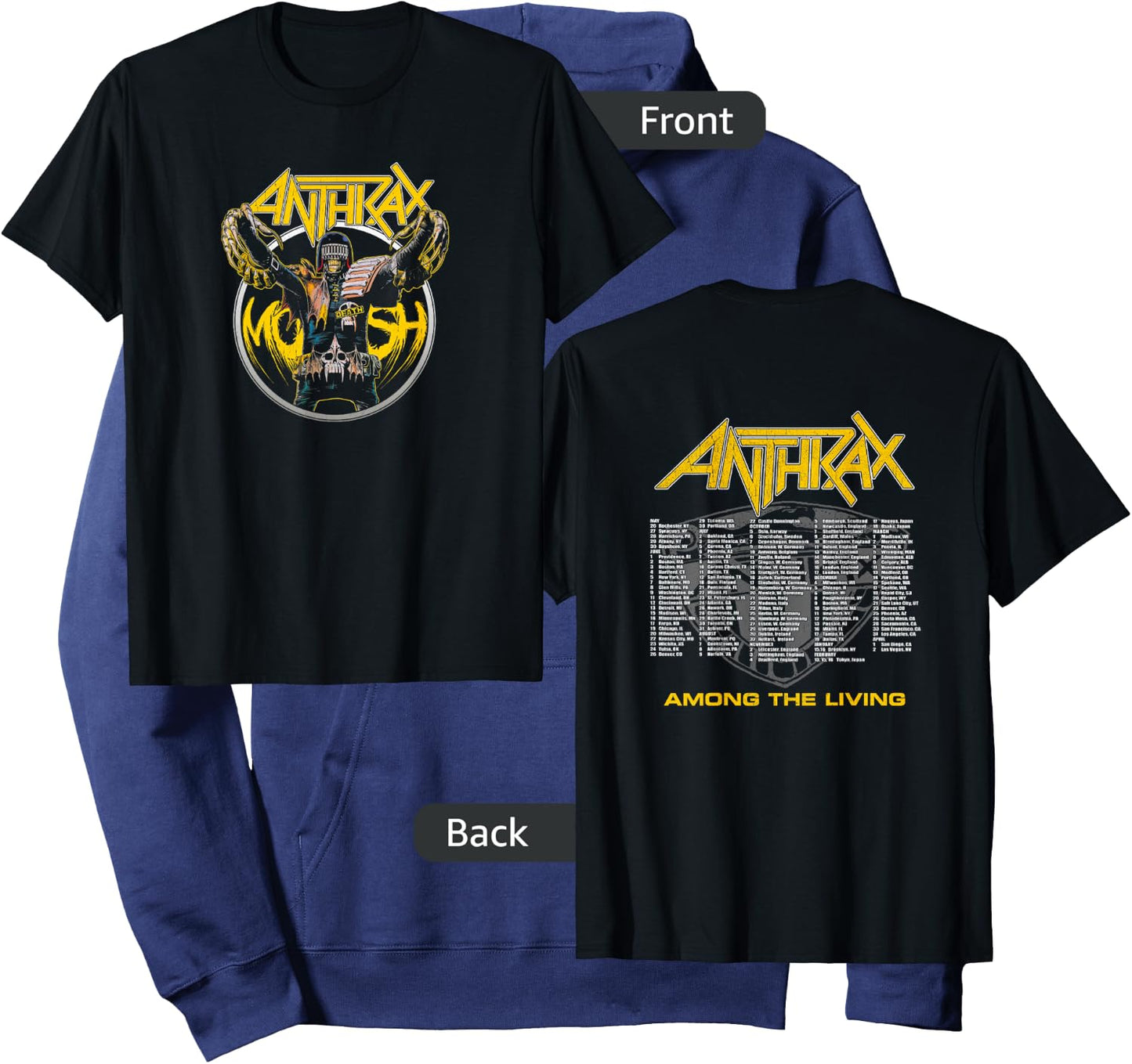 Anthrax - Judge Death Mosh Hoodie - Hoodie | Navy