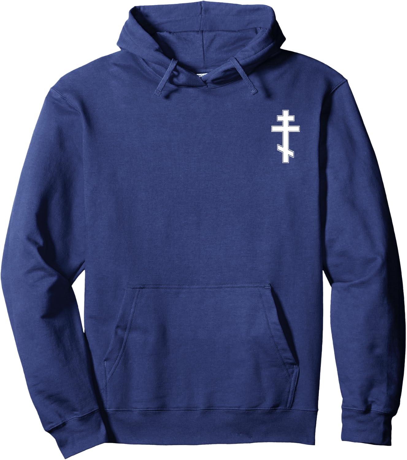 Russian Orthodox Cross Slavonic Byzantine Cross Hoodie - Hoodie | Navy