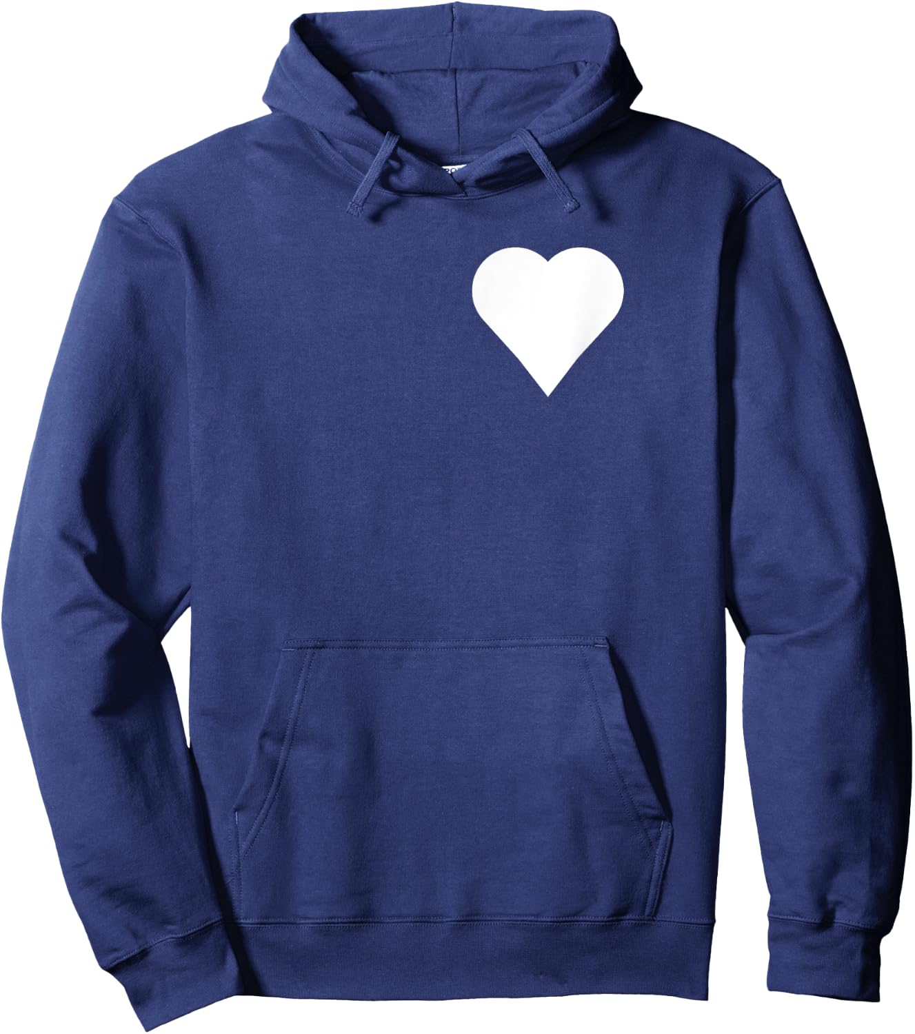 White heart on black Hoodie - Hoodie | Navy