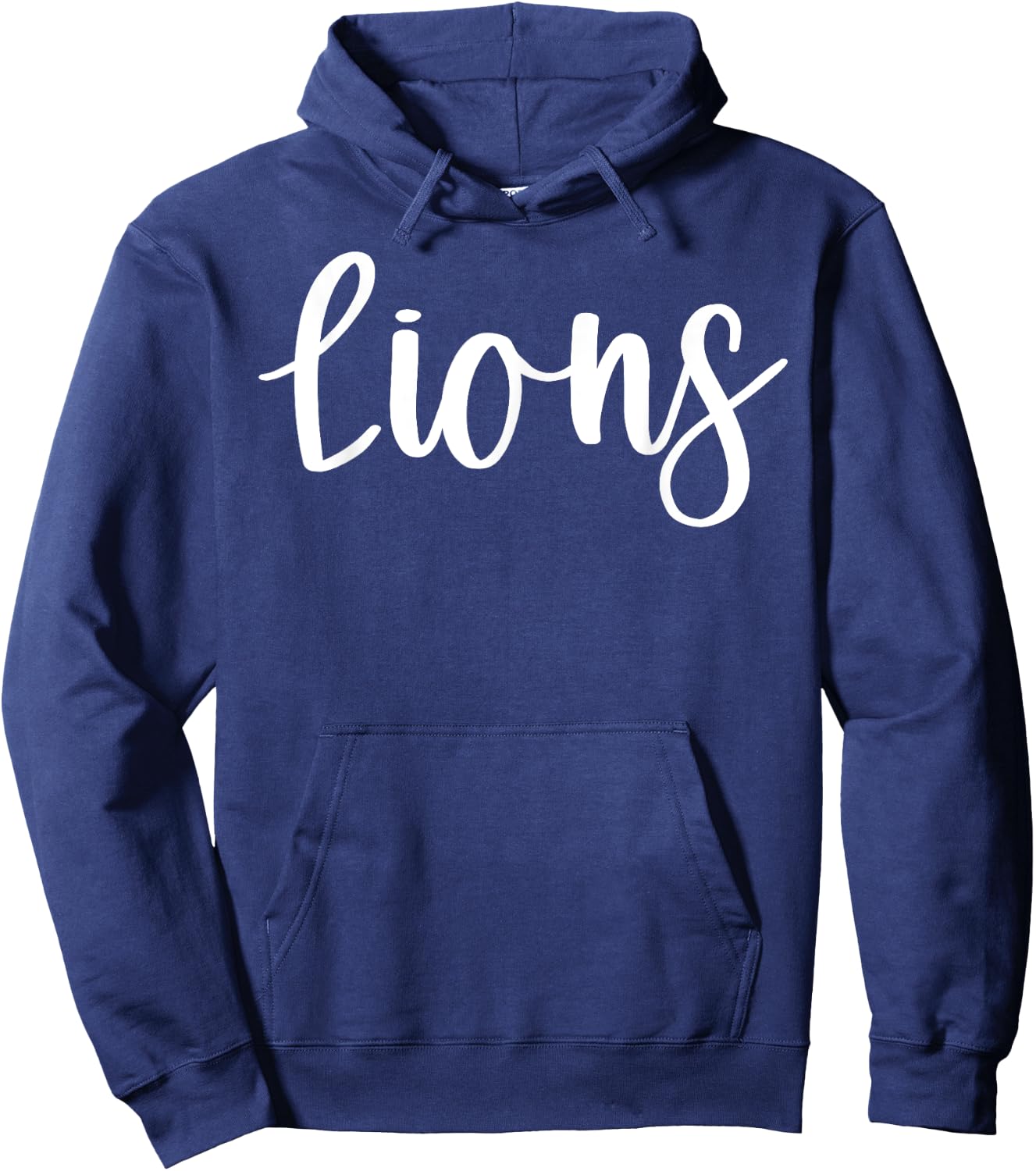Lions School Spirit Team Mascot Game Night Hoodie - Hoodie | Navy