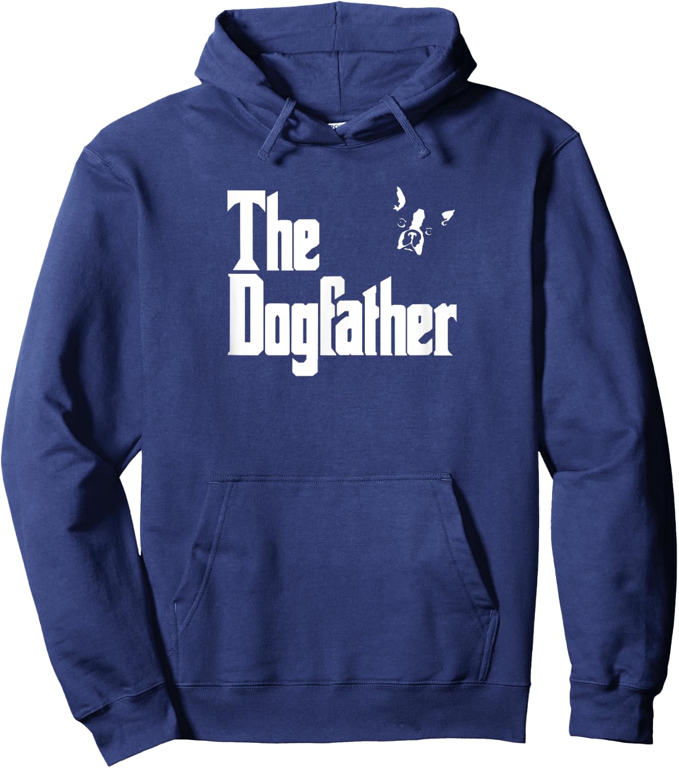 Boston Terrier Dad Birthday The Dogfather Shirt Hoodie - Hoodie | Navy