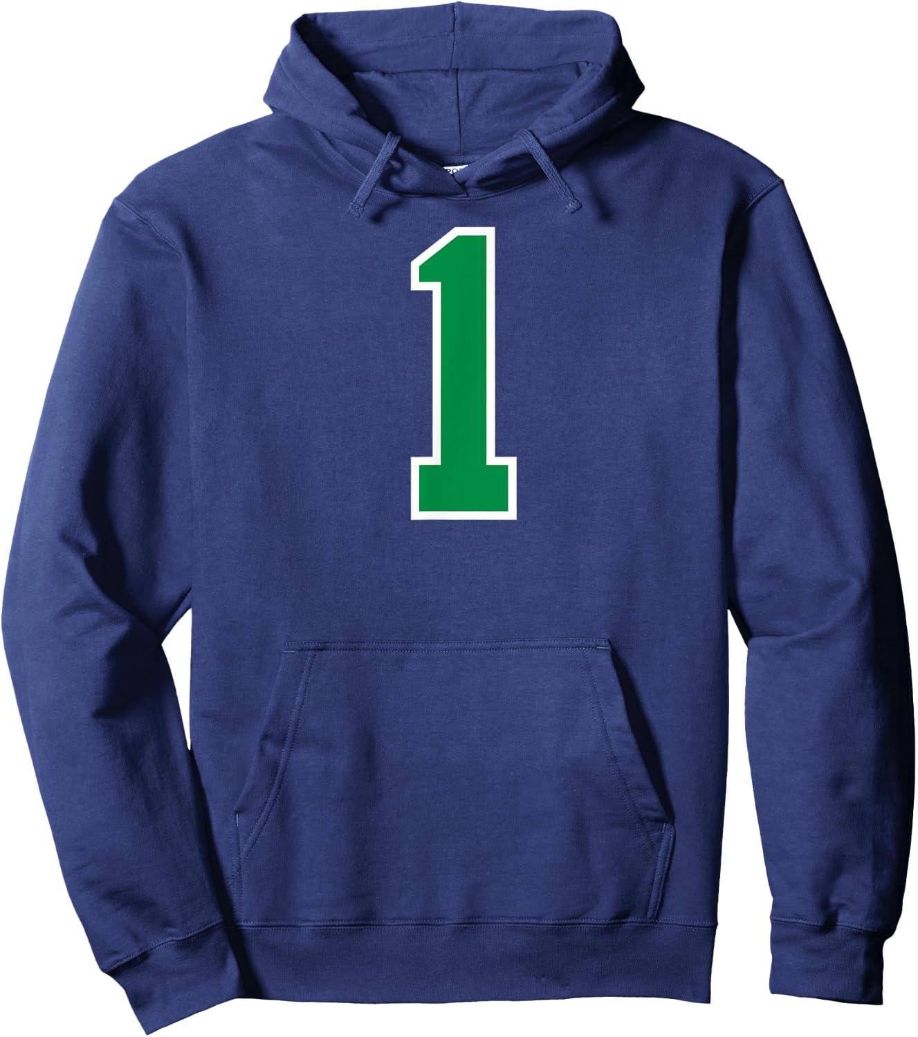 1 Sport Green Varsity Number Hoodie - Hoodie | Navy