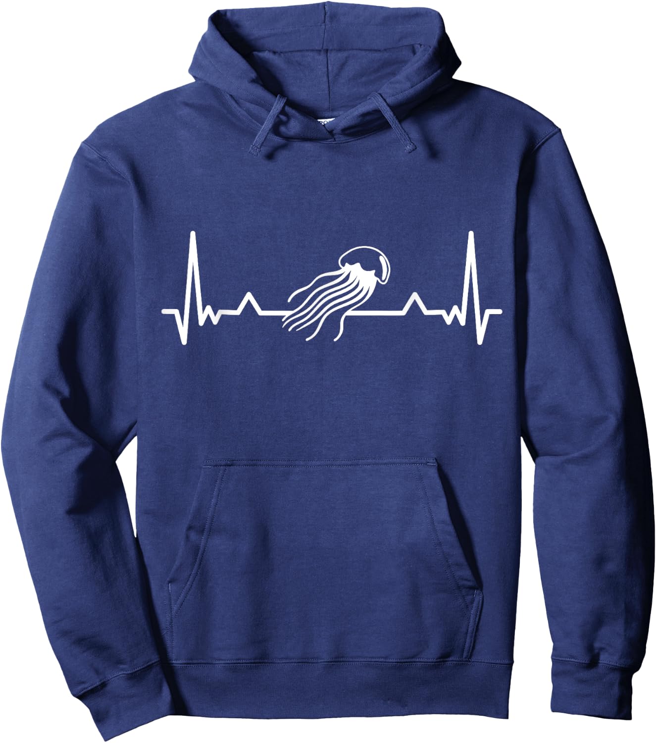 Jellyfish Heartbeat Jelly Fish Gift Hoodie - Hoodie | Navy