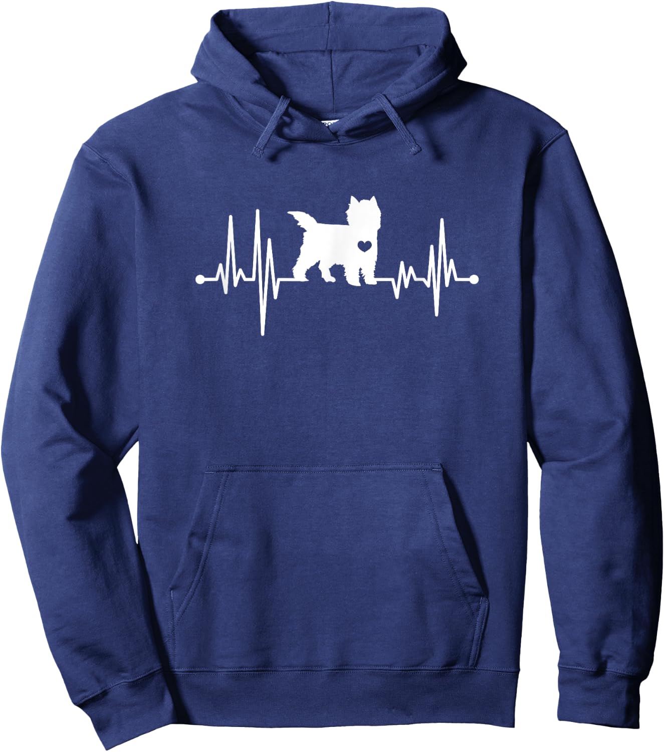 Cairn Terrier Heartbeat Dog Lover Hoodie - Hoodie | Navy