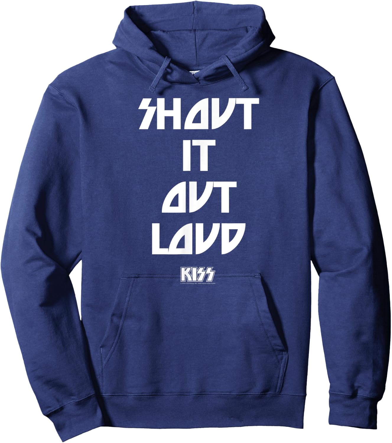 KISS - Shout It Out Loud Lyric Hoodie - Hoodie | Navy