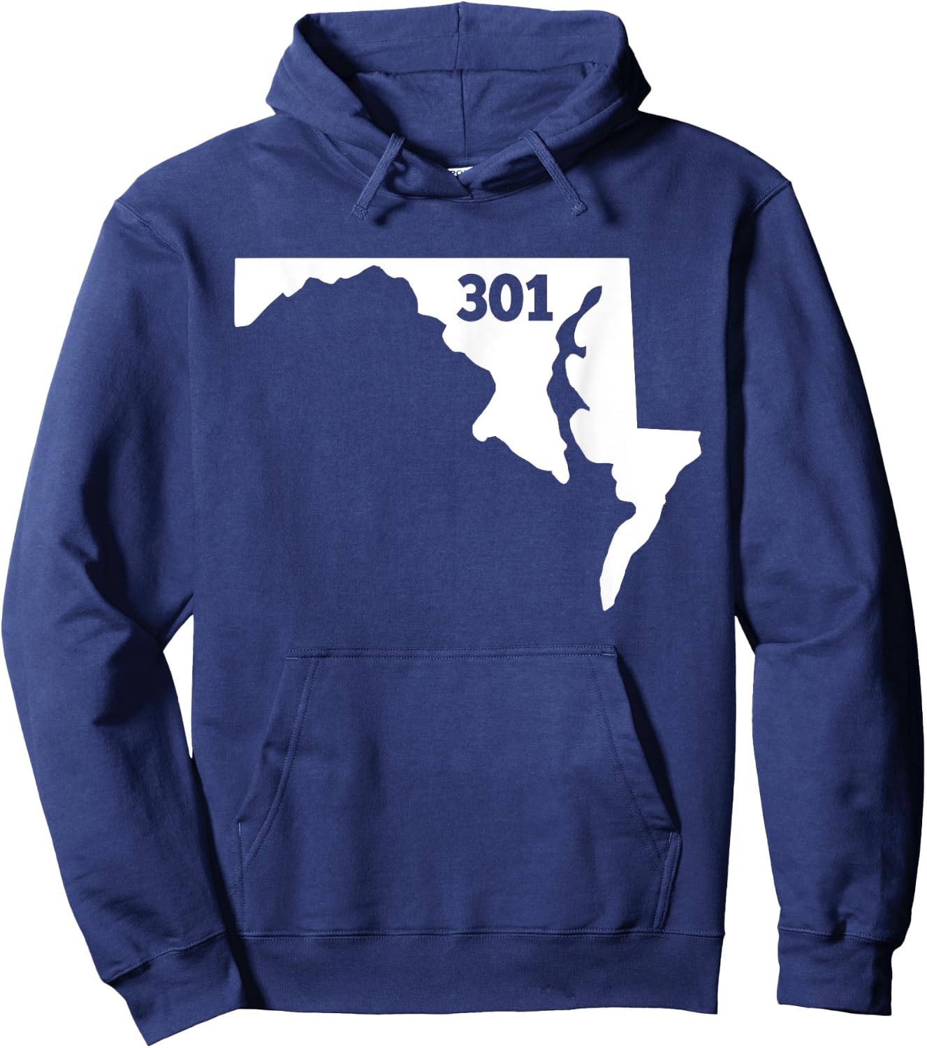 Maryland 301 Area Code Hoodie - Hoodie | Navy
