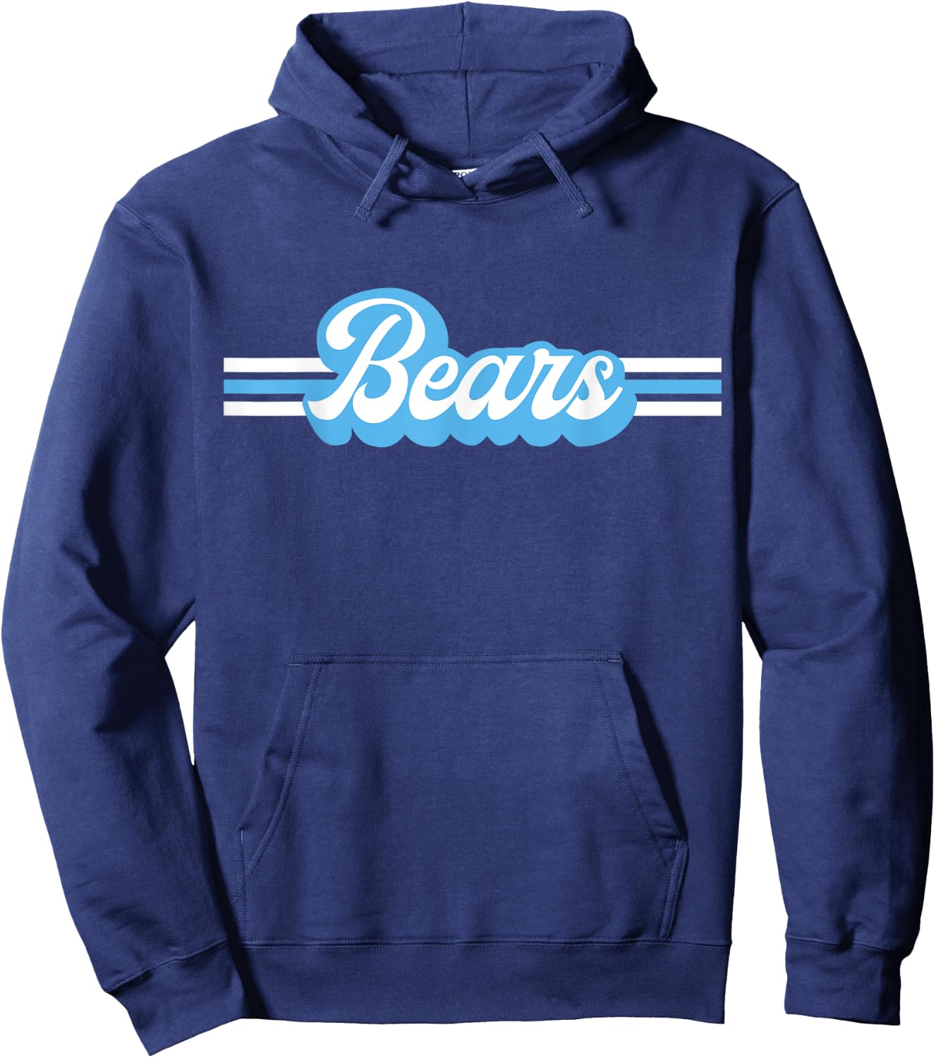 Retro Bears Mascot, School Spirit, Bear Sports Hoodie - Hoodie | Navy