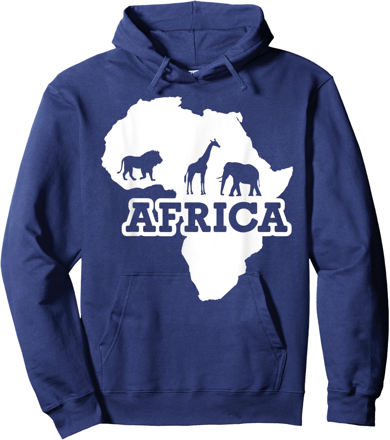 Africa Map Hoodie - Hoodie | Navy