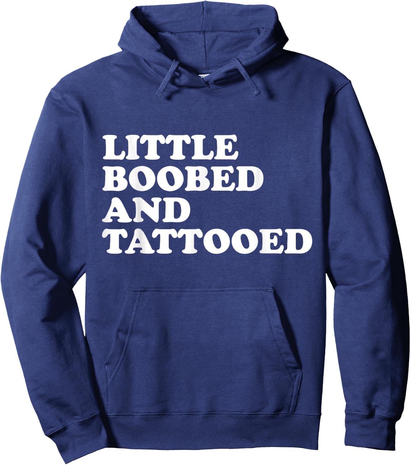 Little Boobed And Tattooed - Tattoo Hoodie - Hoodie | Navy