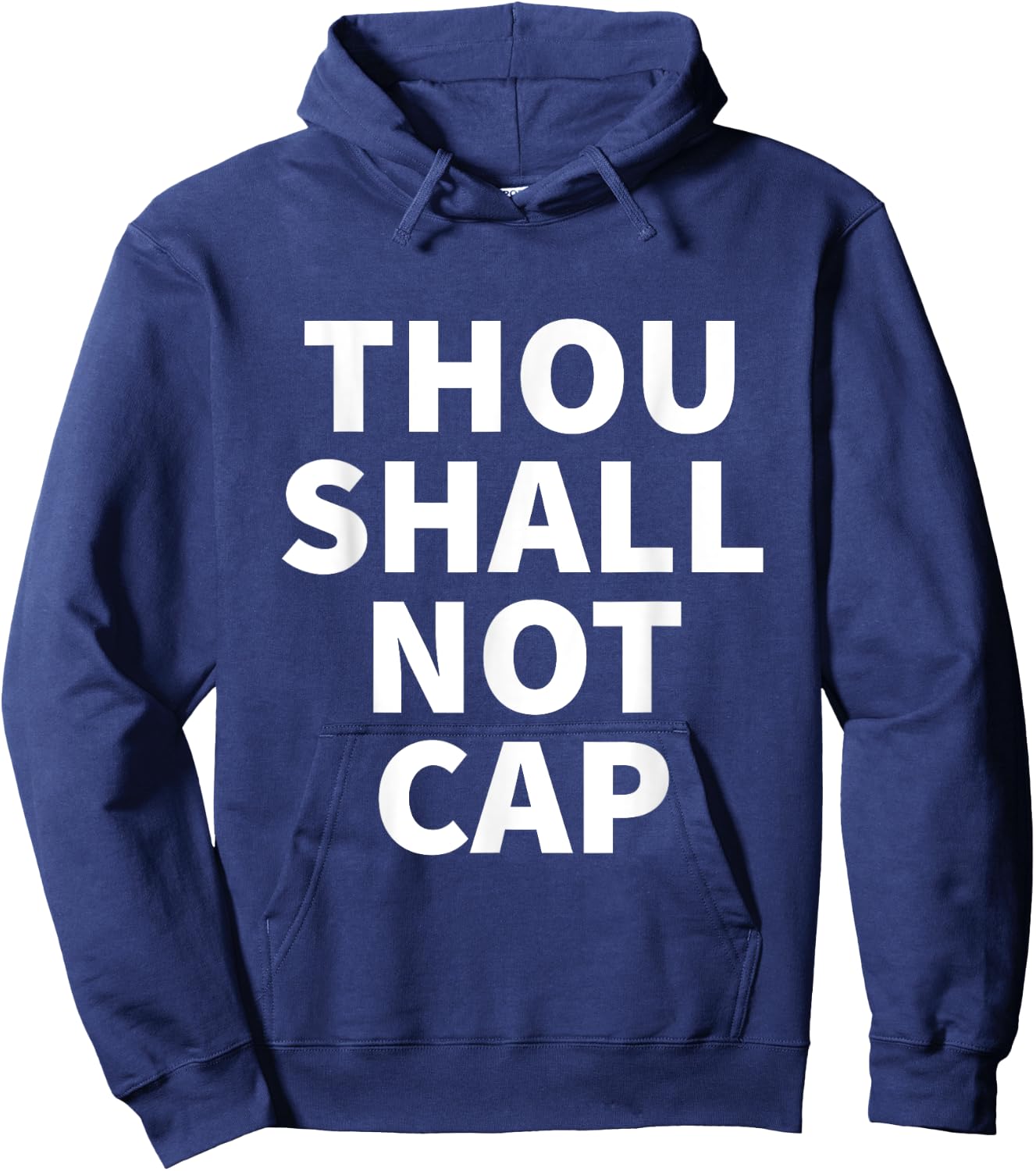 Thou Shall Not Cap Hoodie - Hoodie | Navy
