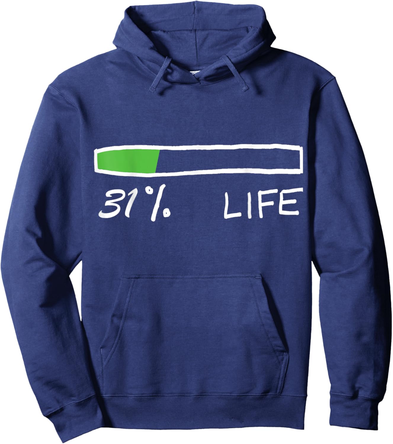 Nas Daily 31% Life Hoodie - Hoodie | Navy