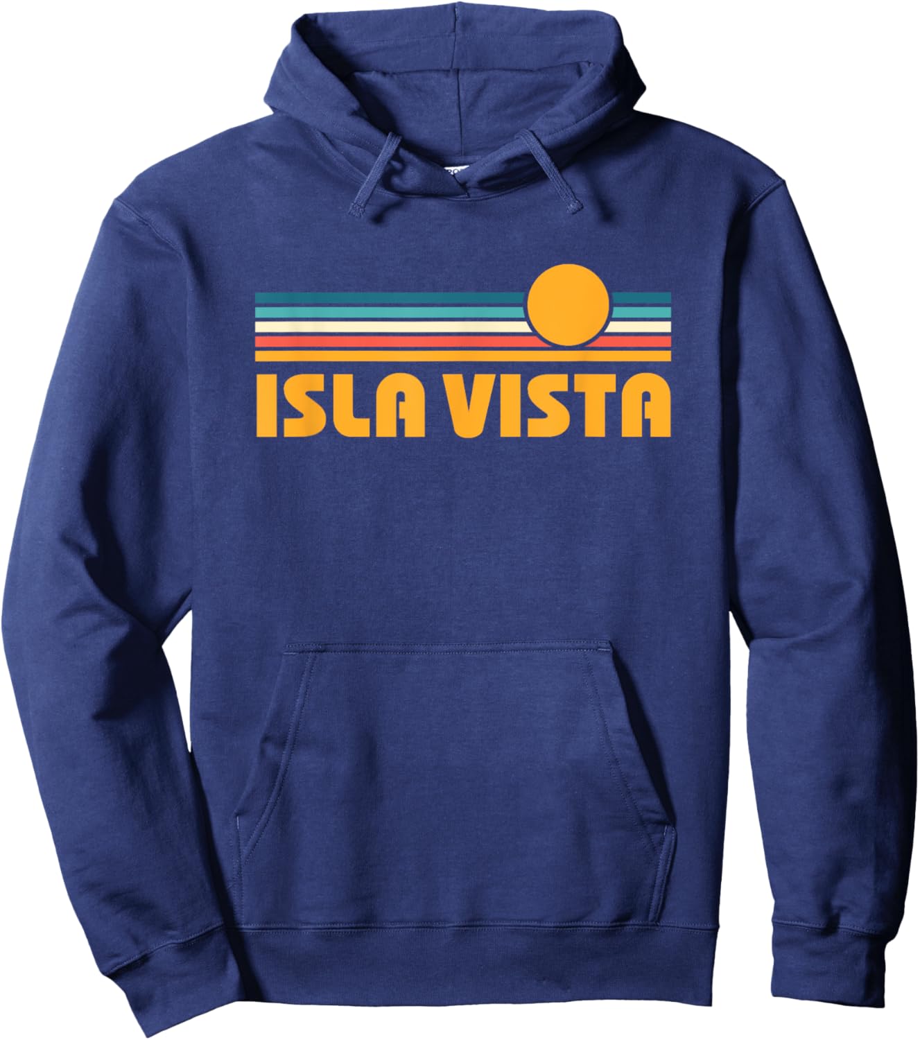 Isla Vista California Retro Vintage Sunset Hoodie - Hoodie | Navy