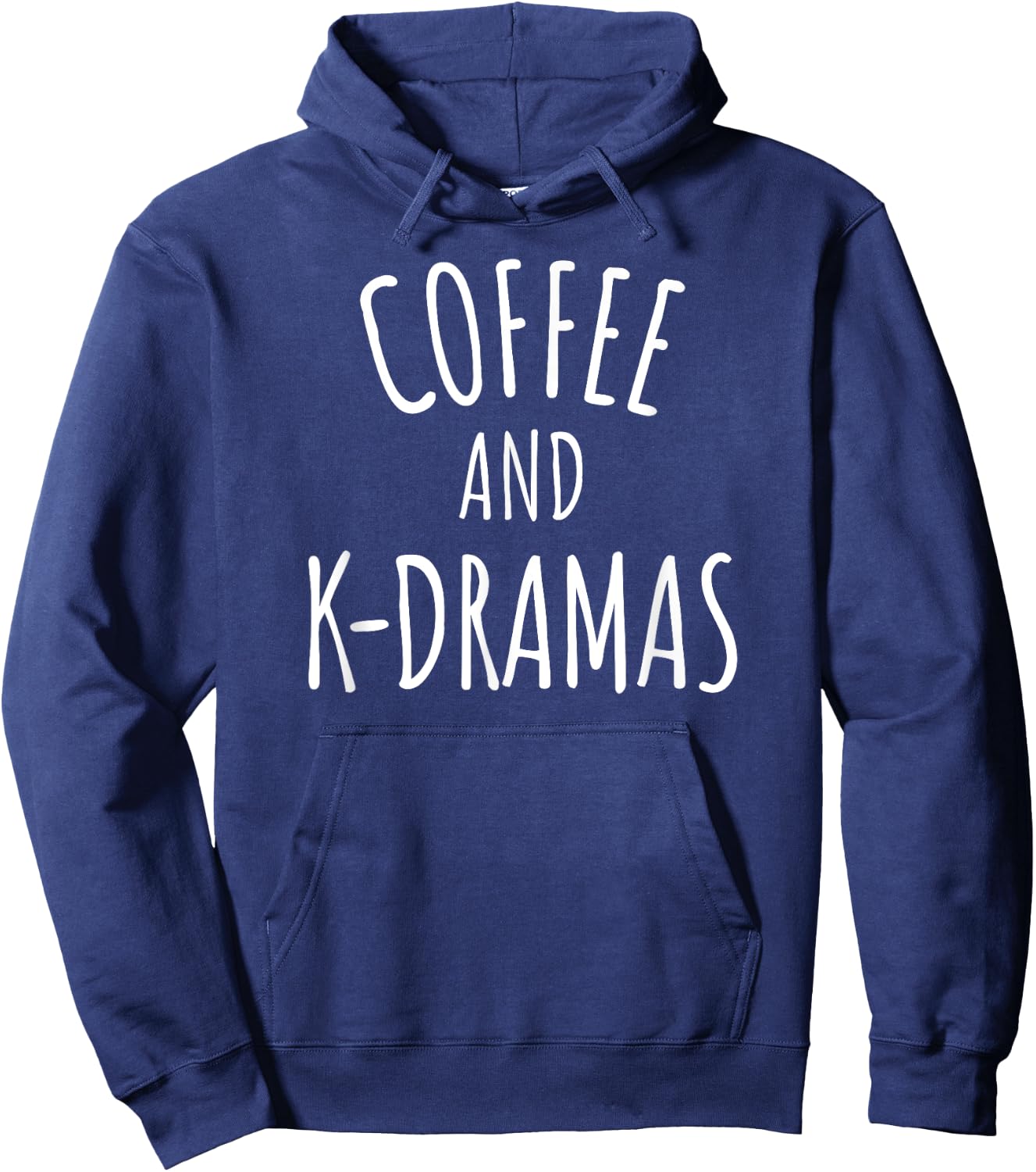 Coffee and K-Drama Lover Hoodie - Hoodie | Navy