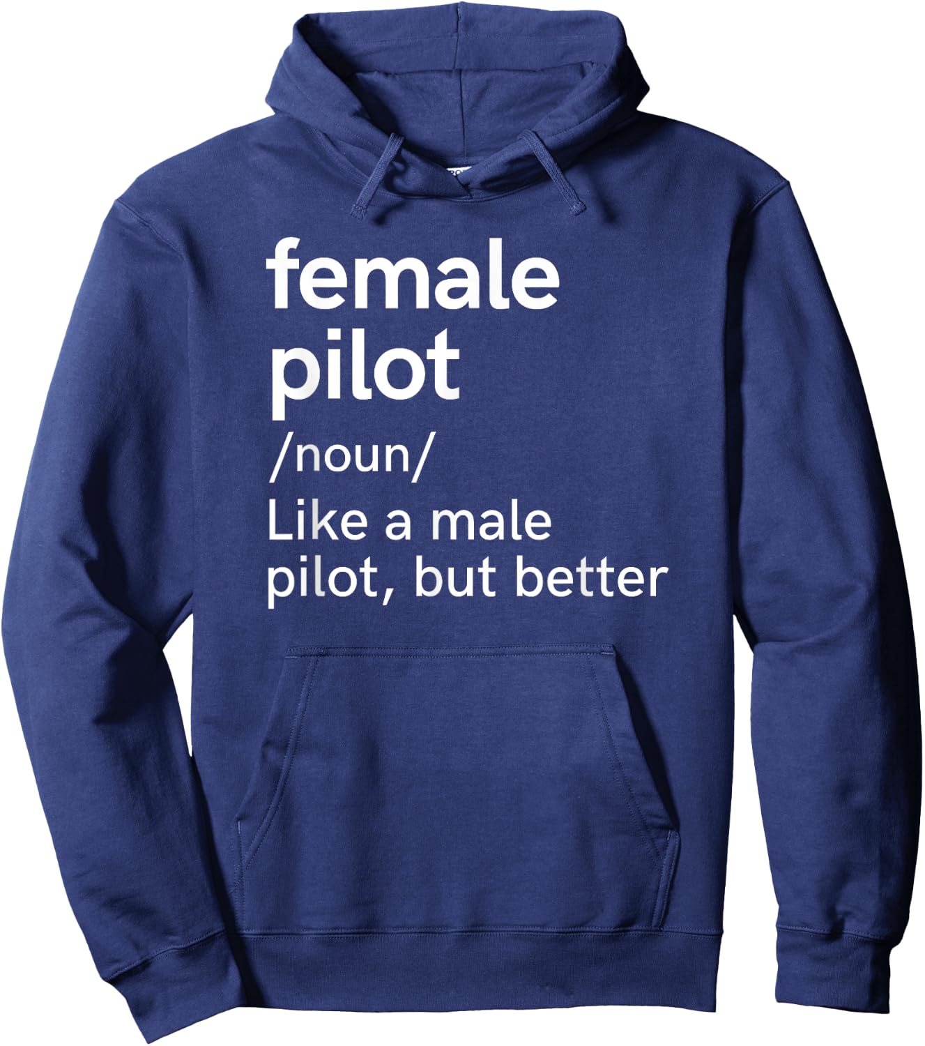 Female Pilot Definition Funny Aviation Hoodie - Hoodie | Navy